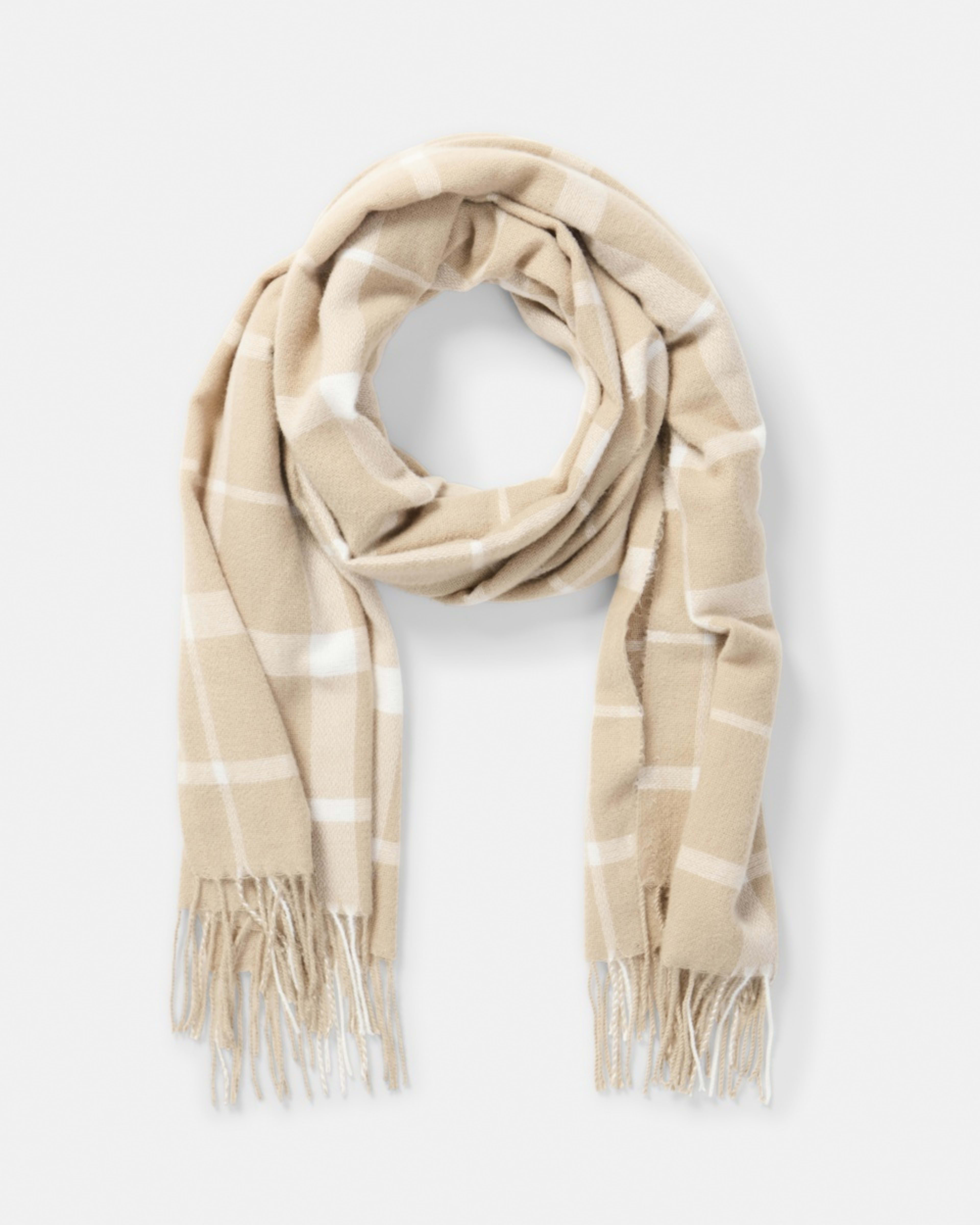 1 Plaid Check Scarf Bone Check, 1 of 3