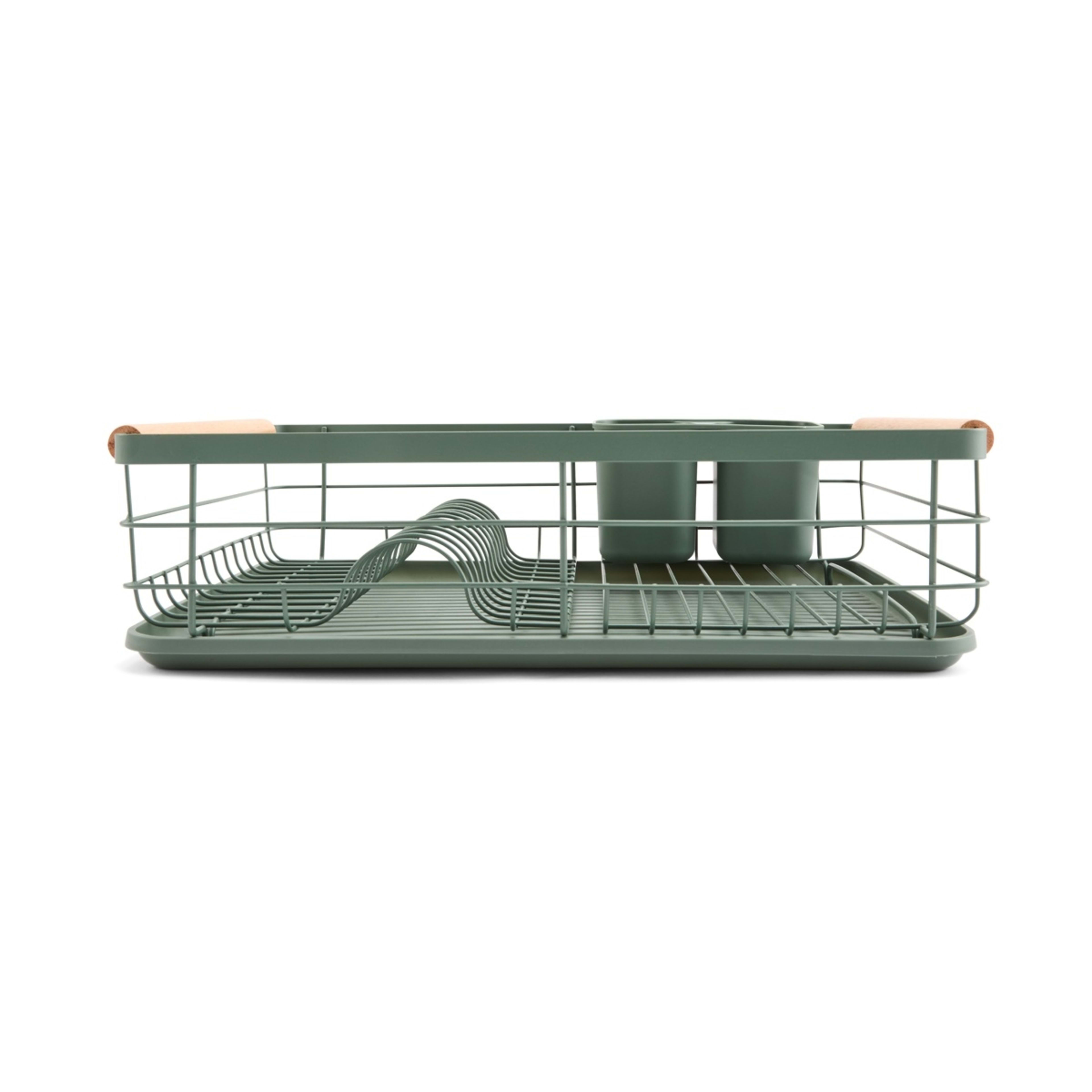 5 Green Wooden Handle Dish Rack, 5 of 10