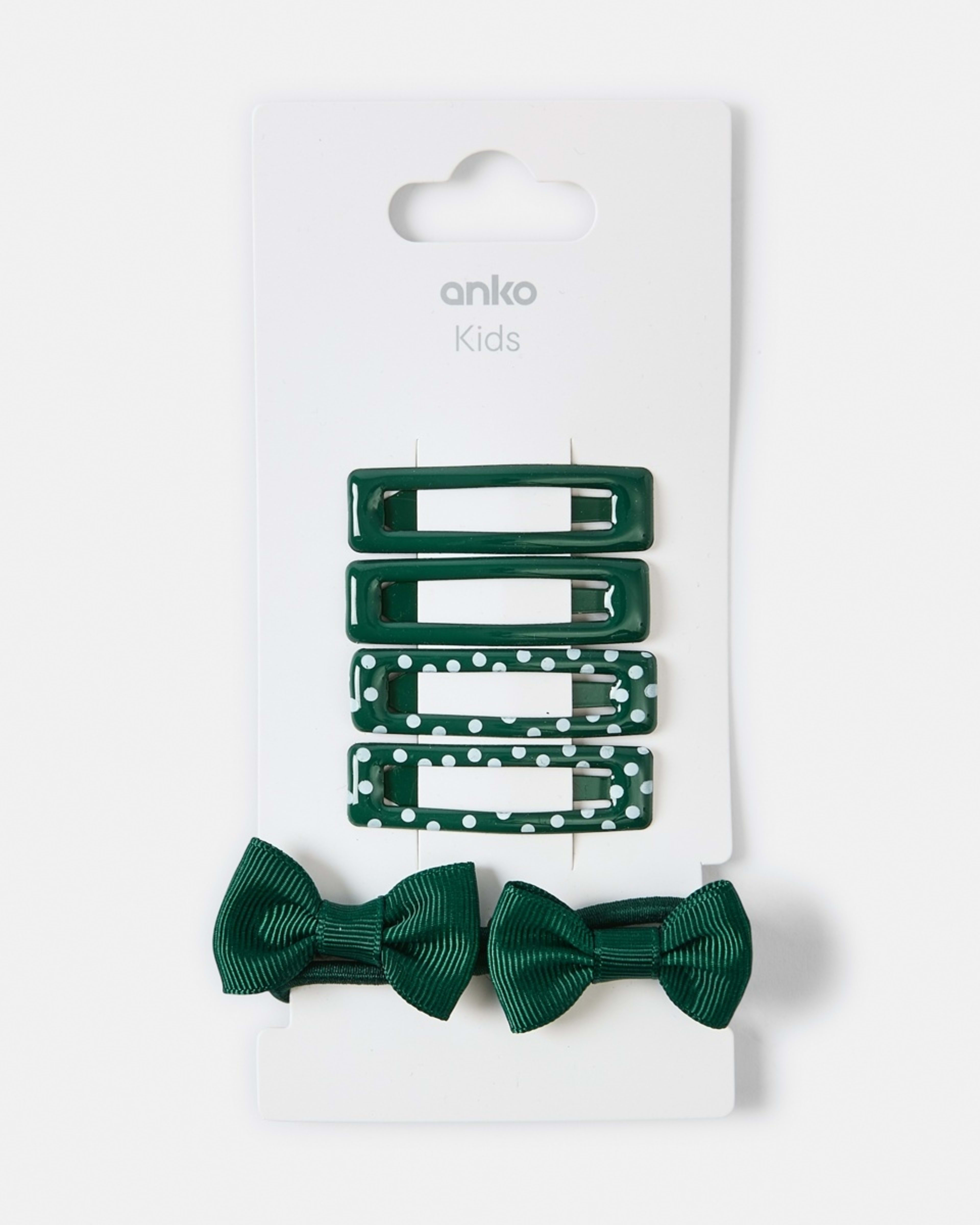 2 School Hair Clip and Mini Bow Hair Elastics Set Sycamore, 2 of 2