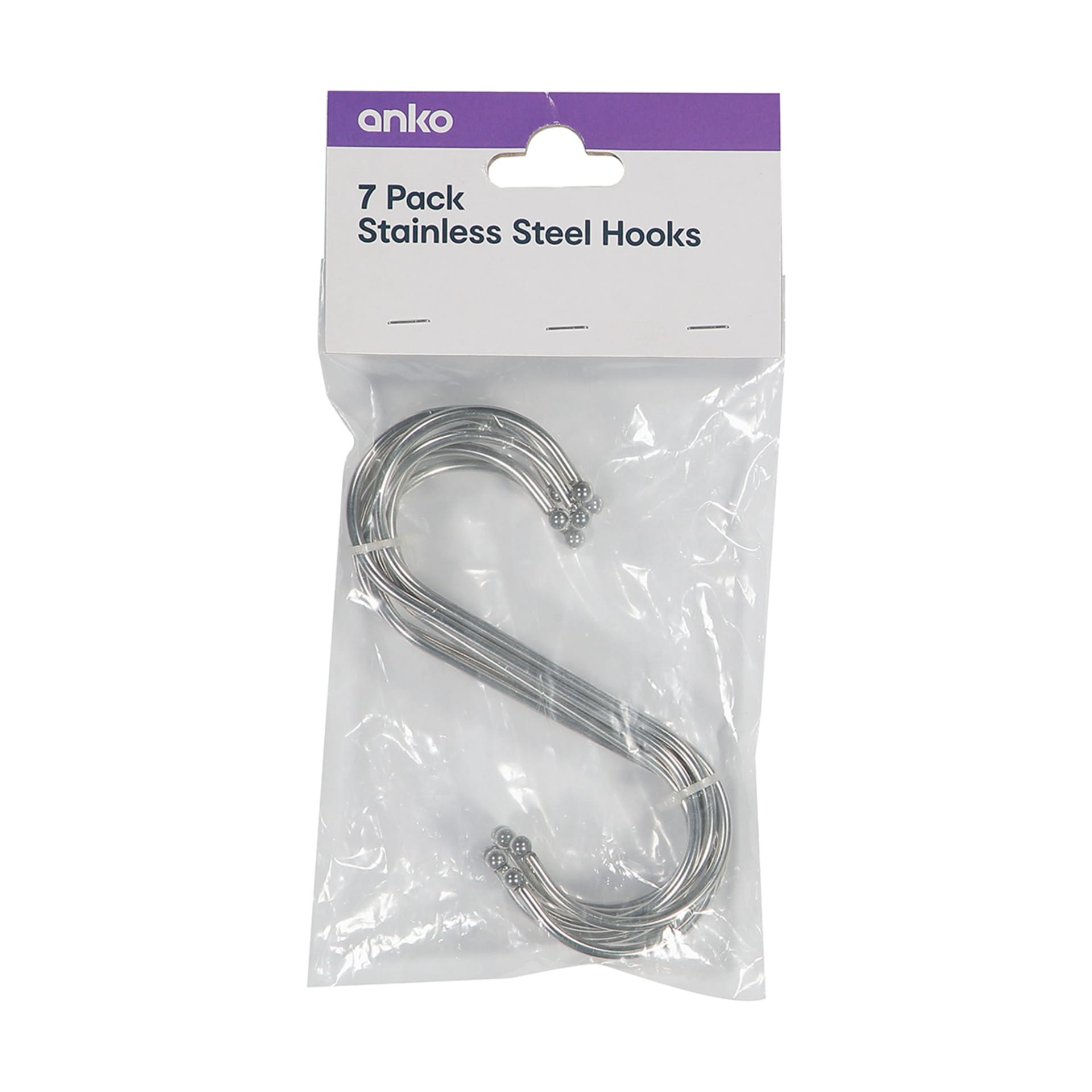 7 Pack Stainless Steel Hooks Kmart