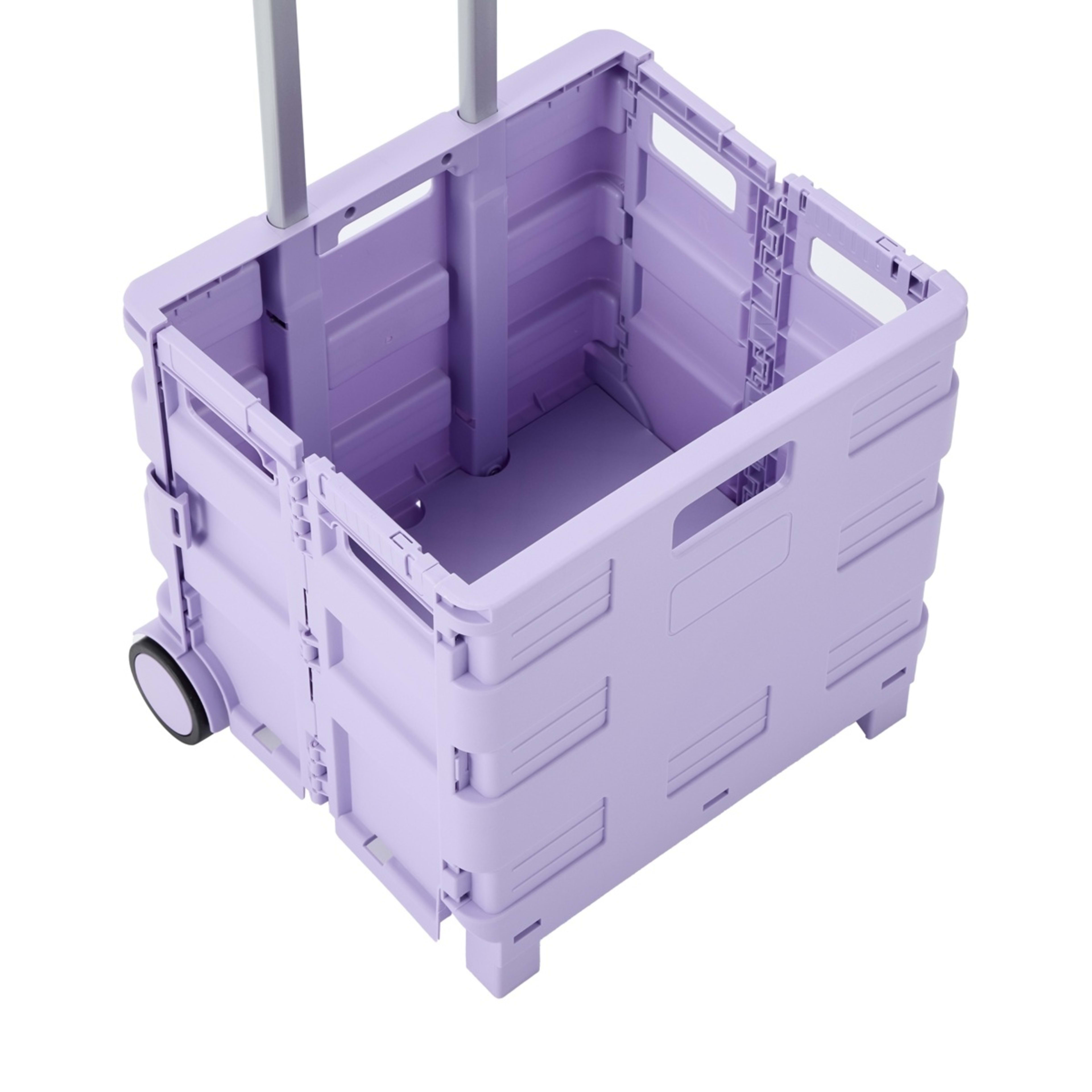 6 Collapsible Trolley Box - Lilac, 6 of 10