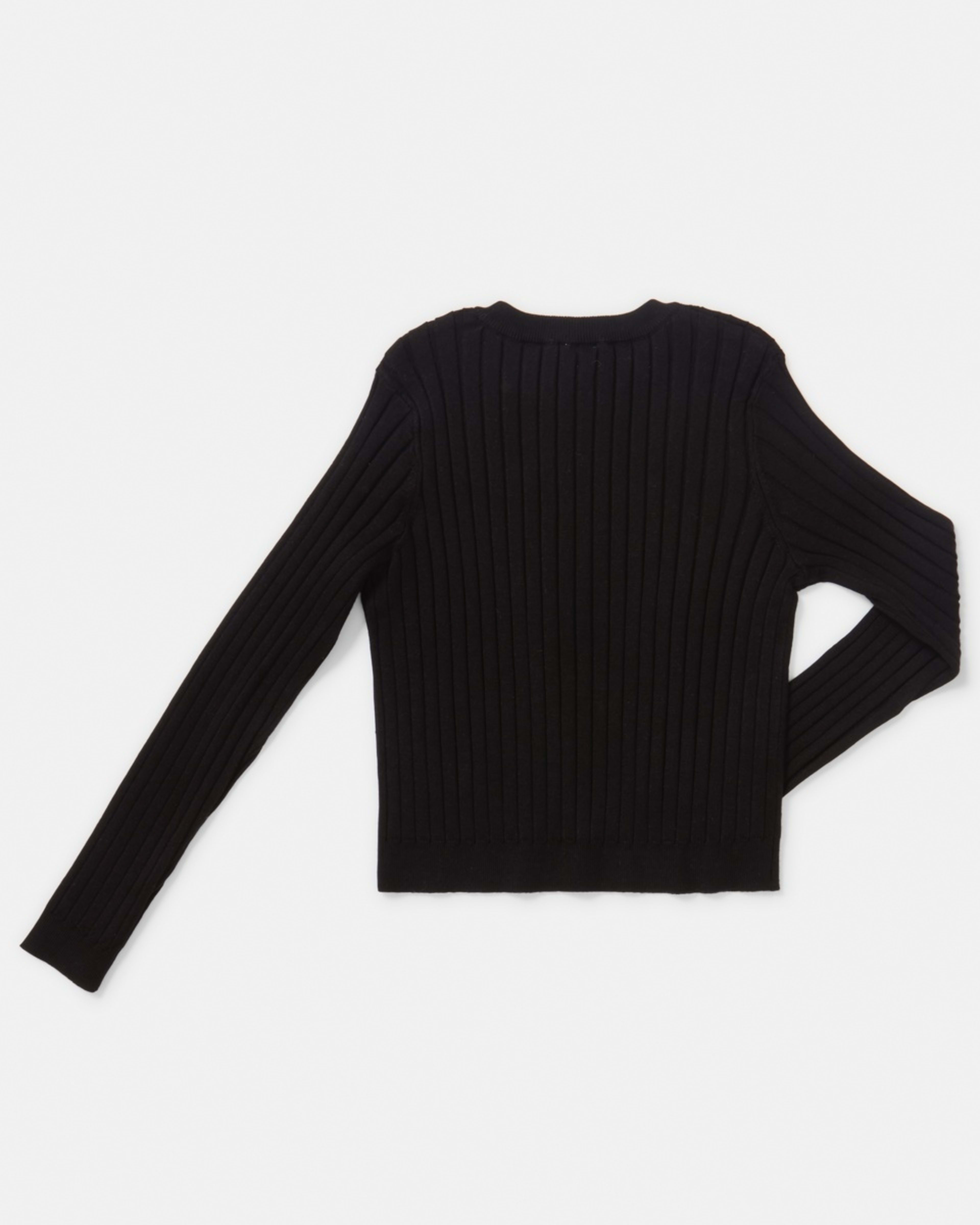 8 Long Sleeve Rib Knit Top Black, 8 of 8