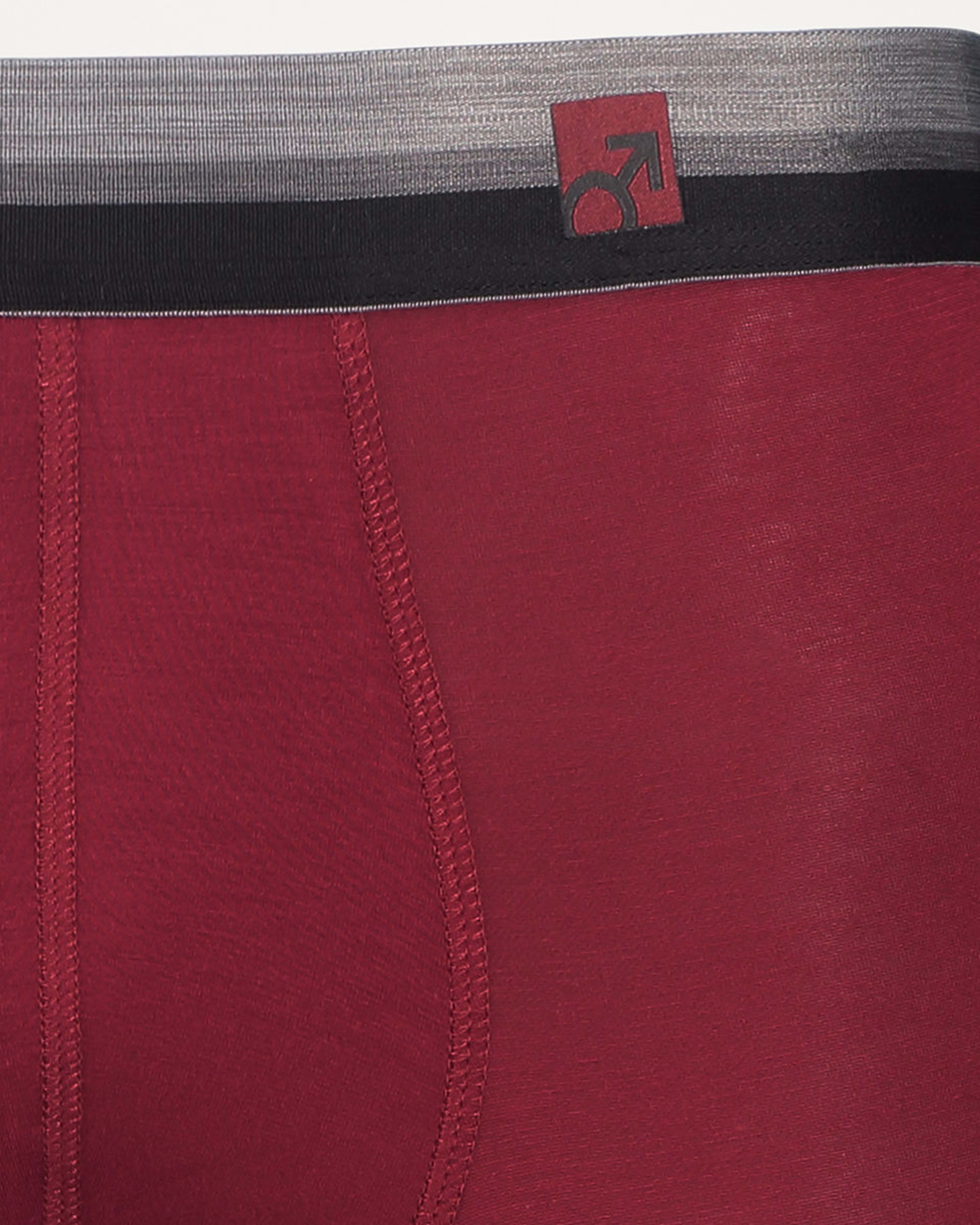 7 Anti-ride Mid Length Bamboo Blend Trunks Biking Red, 7 of 7