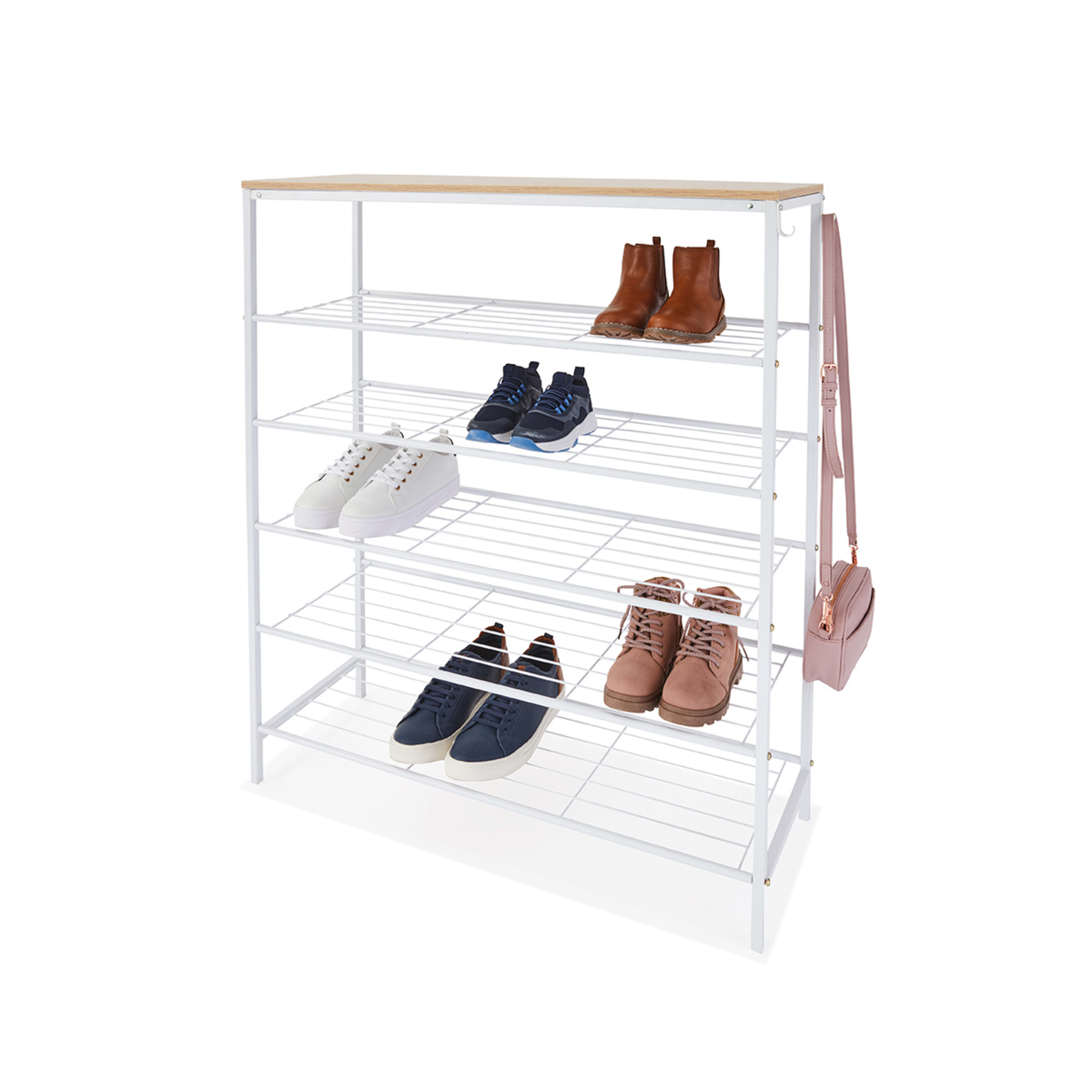 5 Tier Shoe Rack White Kmart