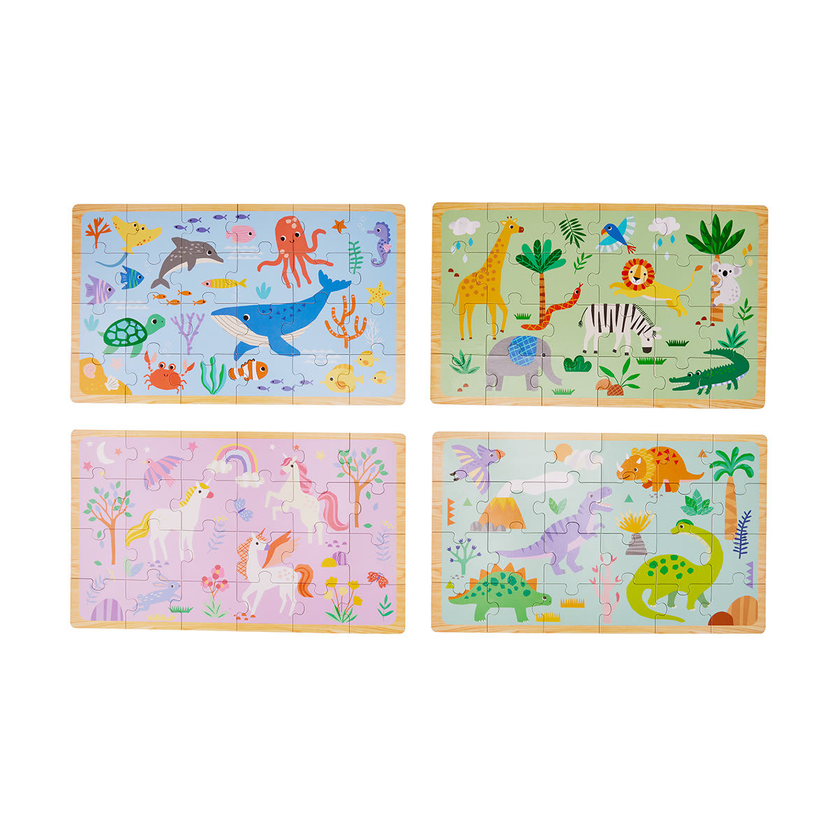 Wooden Puzzle Gift Set Kmart