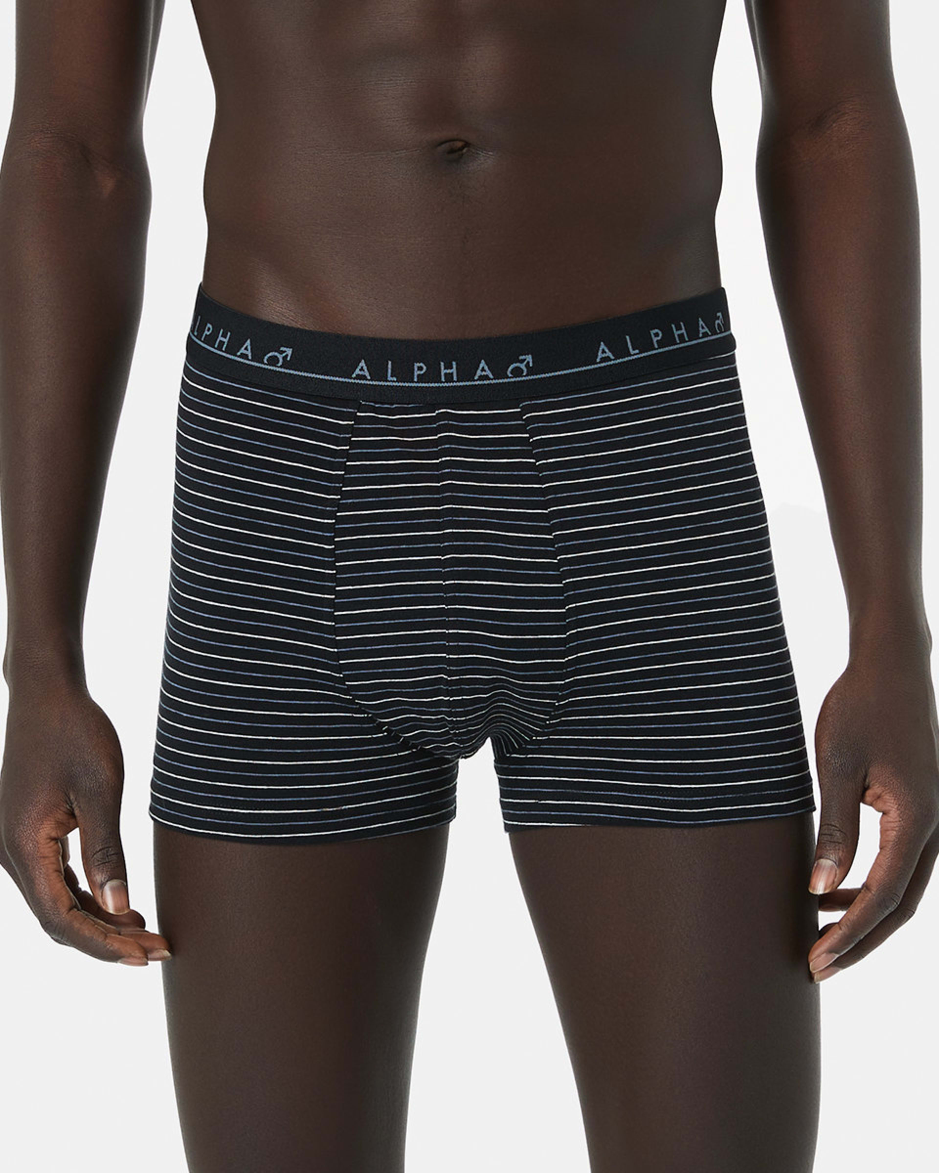 2 5 Pack Stripe and Plain Trunks BLACK BLUE GREY MULTI, 2 of 10