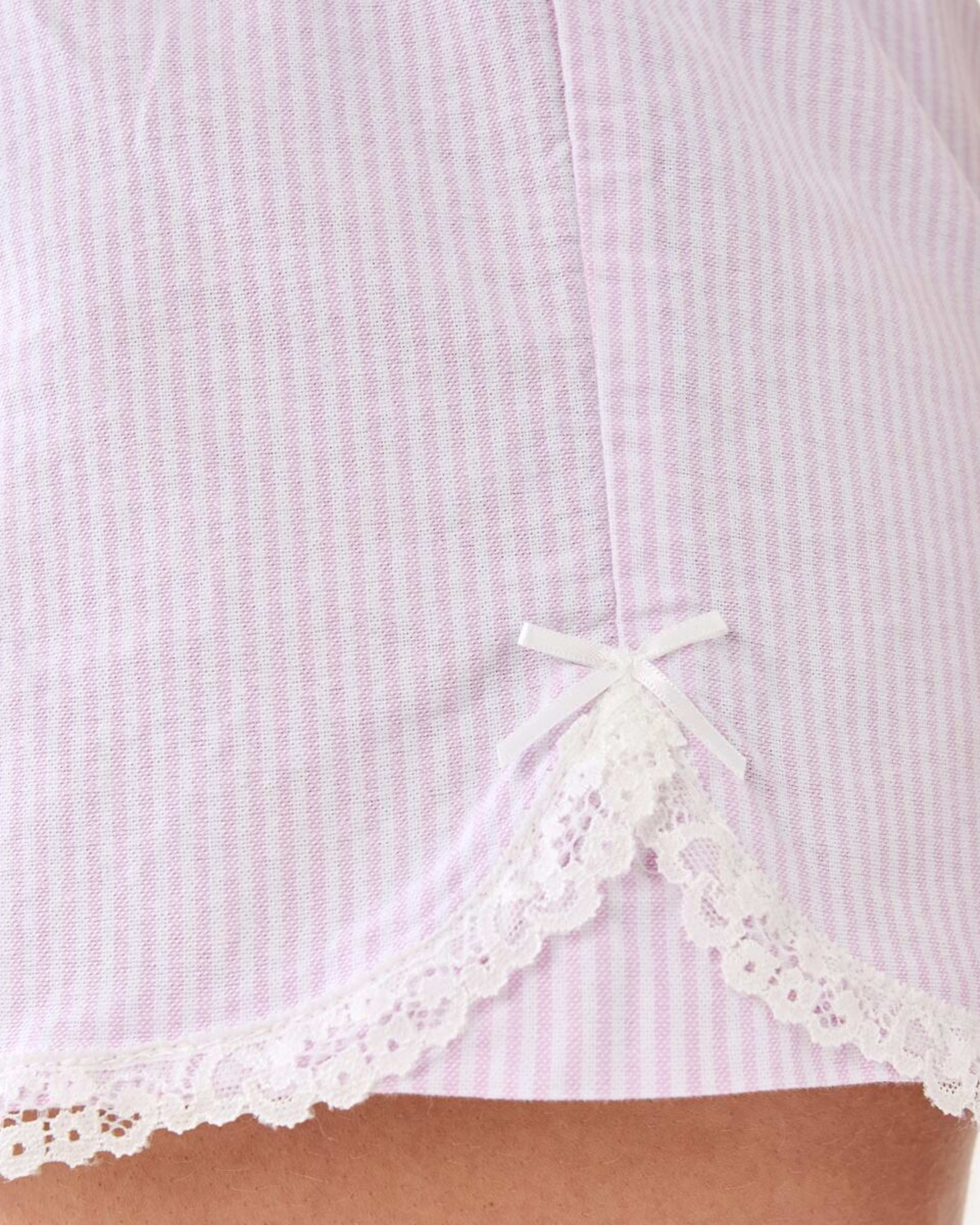 6 Stripe Lace Trim Shorts STRIPE PINK BALLERINA, 6 of 8