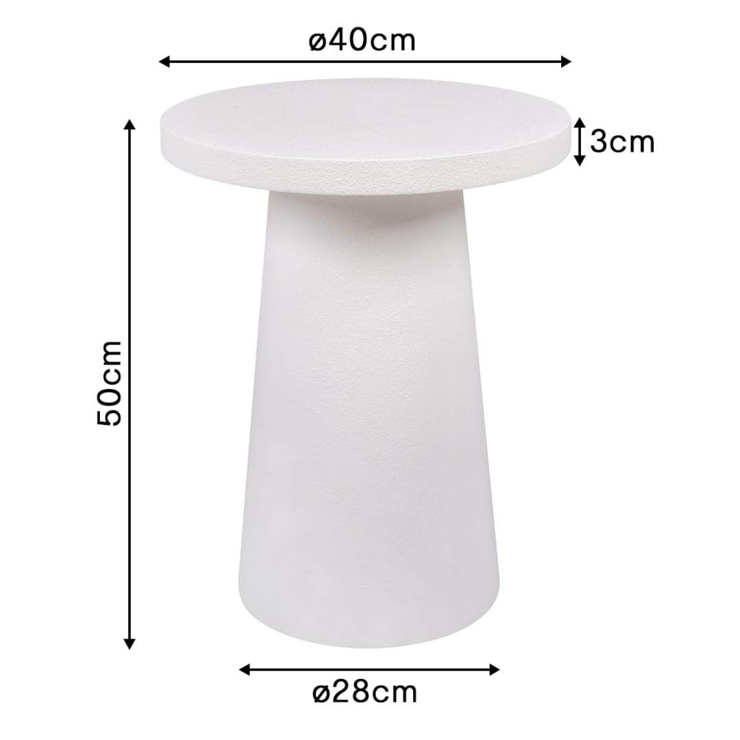 White Textured Side Table - Kmart