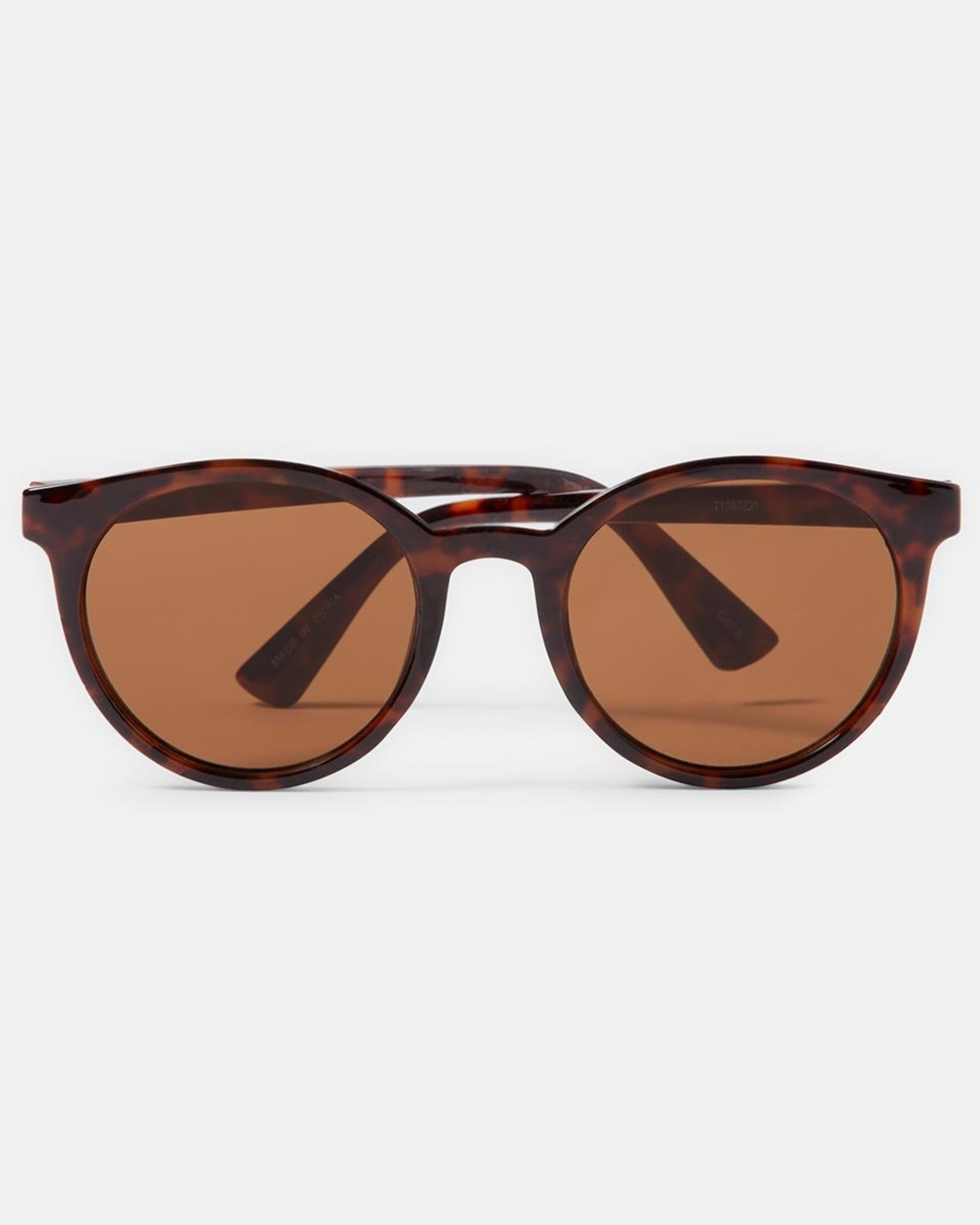 2 Basic Round Sunglasses Brown Tort, 2 of 6