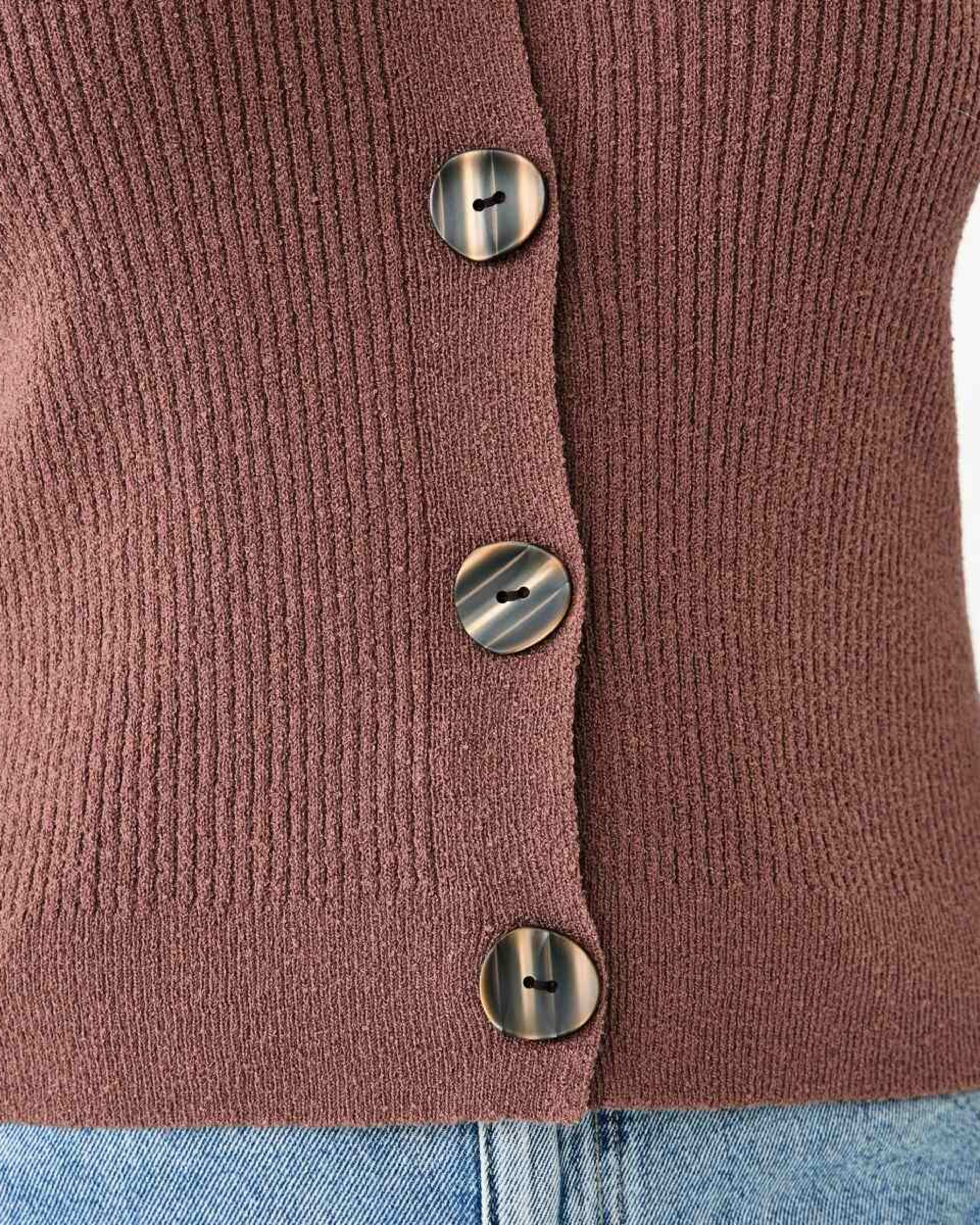 6 Textured V-Neck Cardigan FAWN TAUPE, 6 of 6