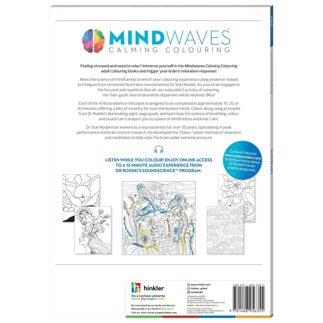Mindwaves Calming Colouring: Daydreams - Book - Kmart