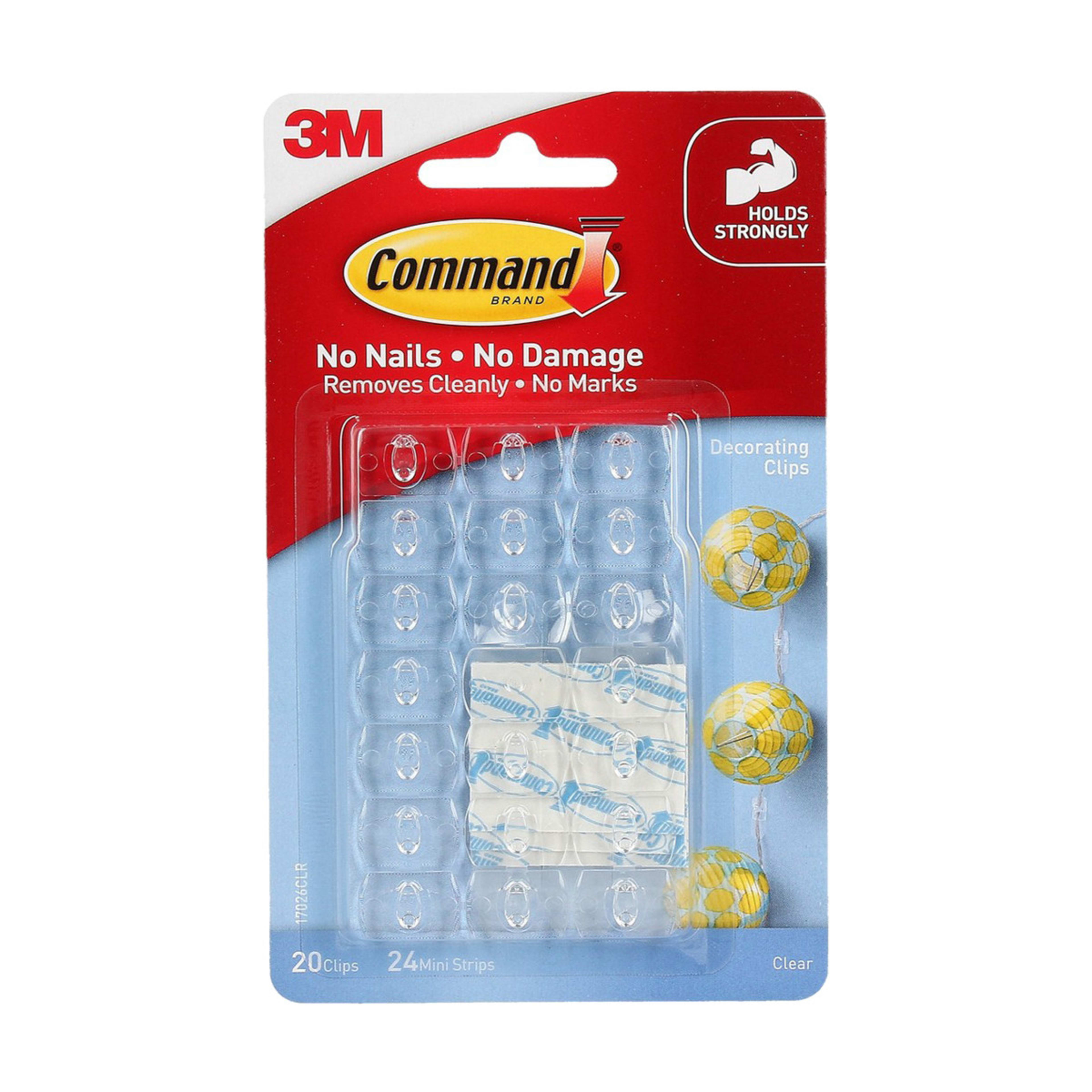 1 Command Decorating Clips - Clear