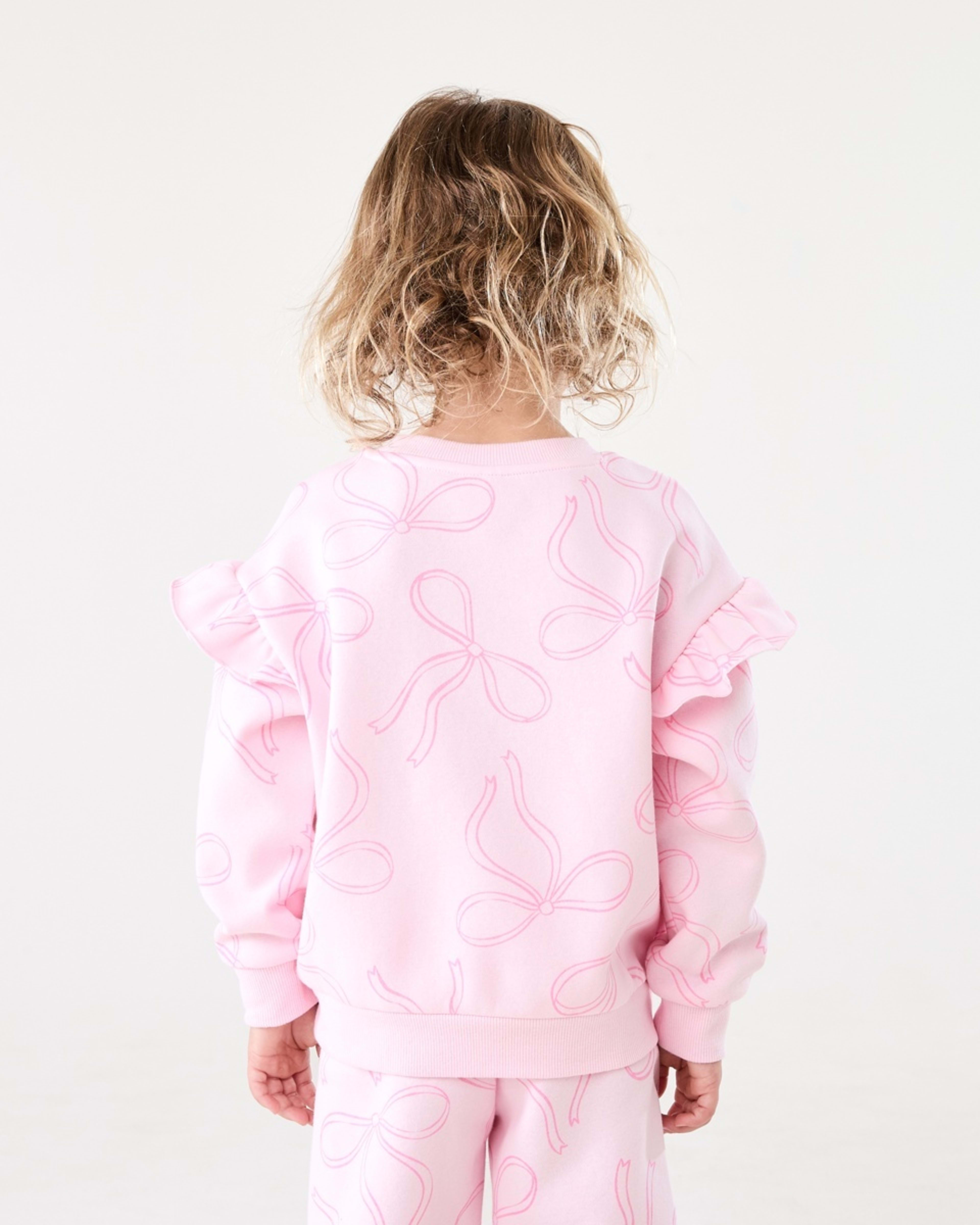 2 Frill Sleeve All Over Print Crew Neck Sweatshirt GRACEFUL BOWS BALLERINA, 2 of 6