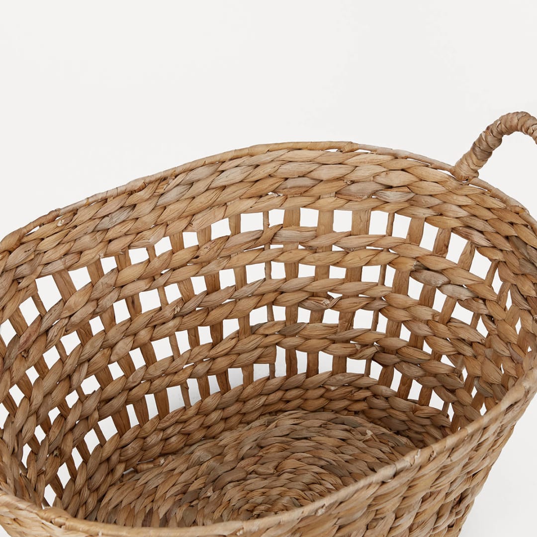 Oval Open Weave Laundry Basket Brown Kmart