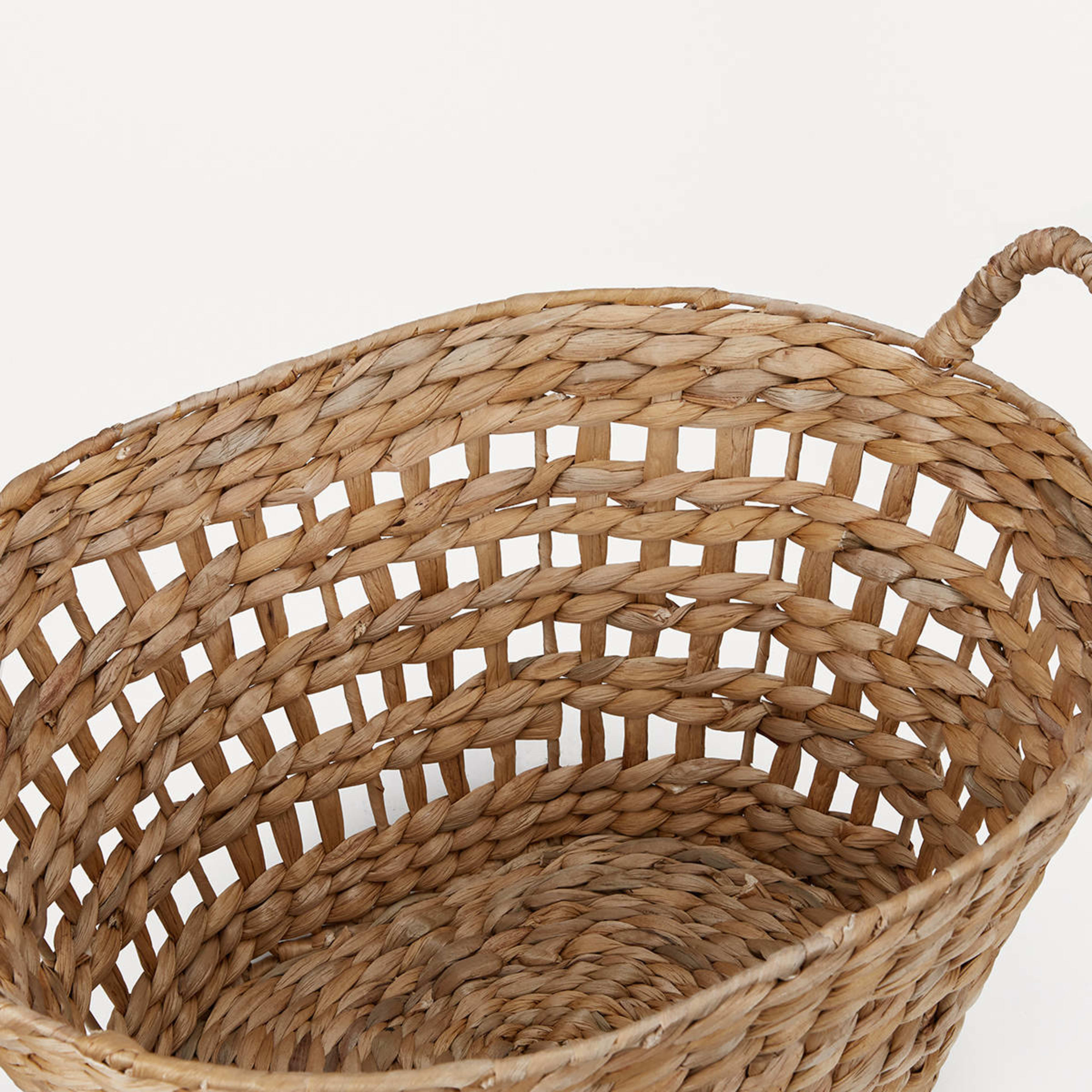 Oval Open Weave Laundry Basket Brown Kmart