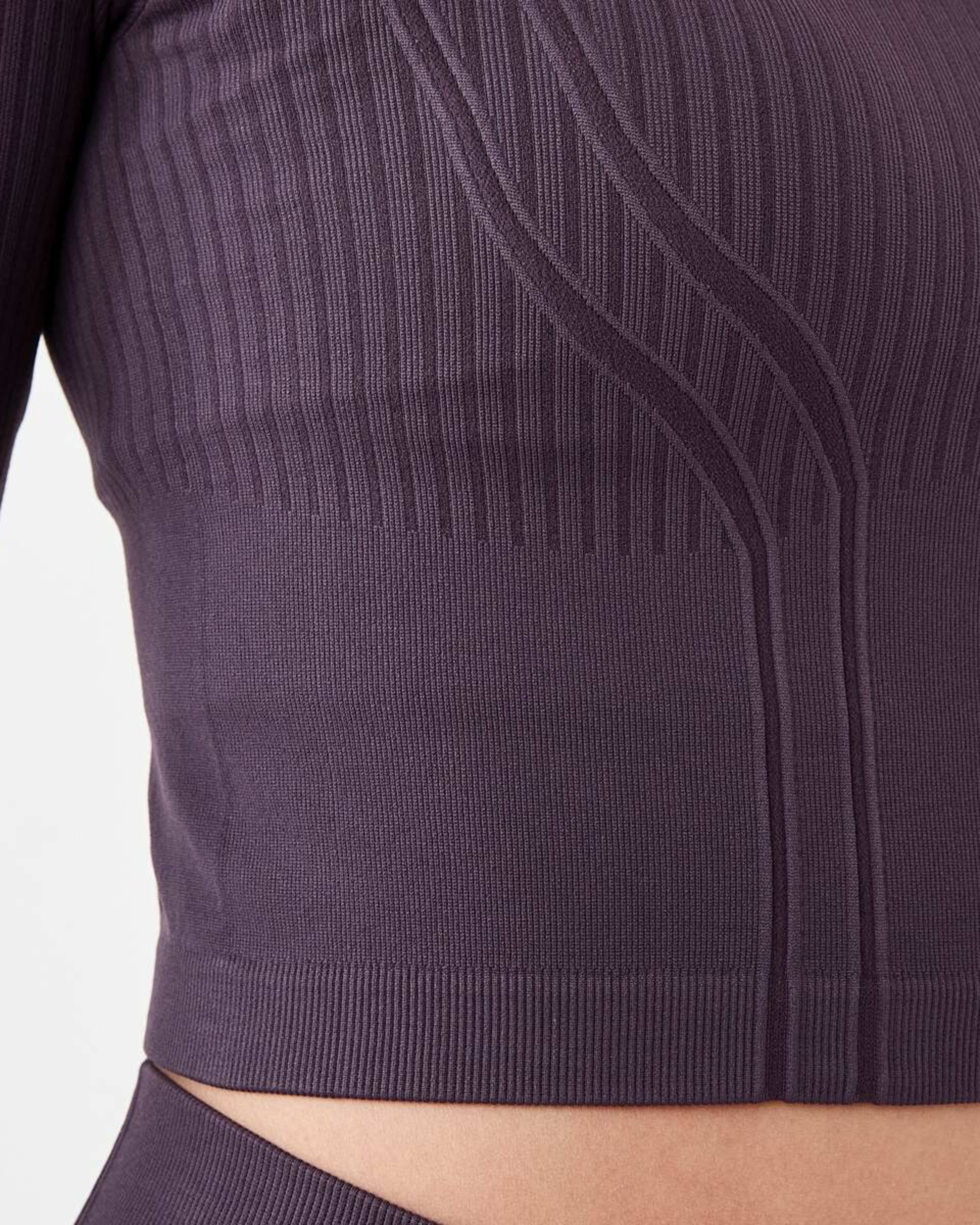 6 Active Womens Long Sleeve Seamfree Top Pur Rasin, 6 of 7