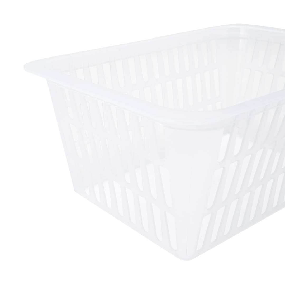 2 Pack Plastic Baskets Large, White Kmart