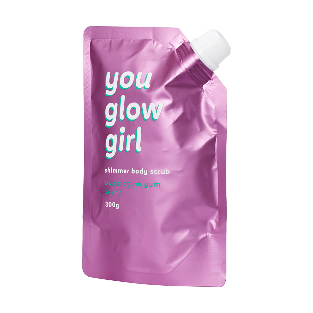 You Glow Girl Shimmer Body Scrub 300g Bubblegum Yum Scent Kmart