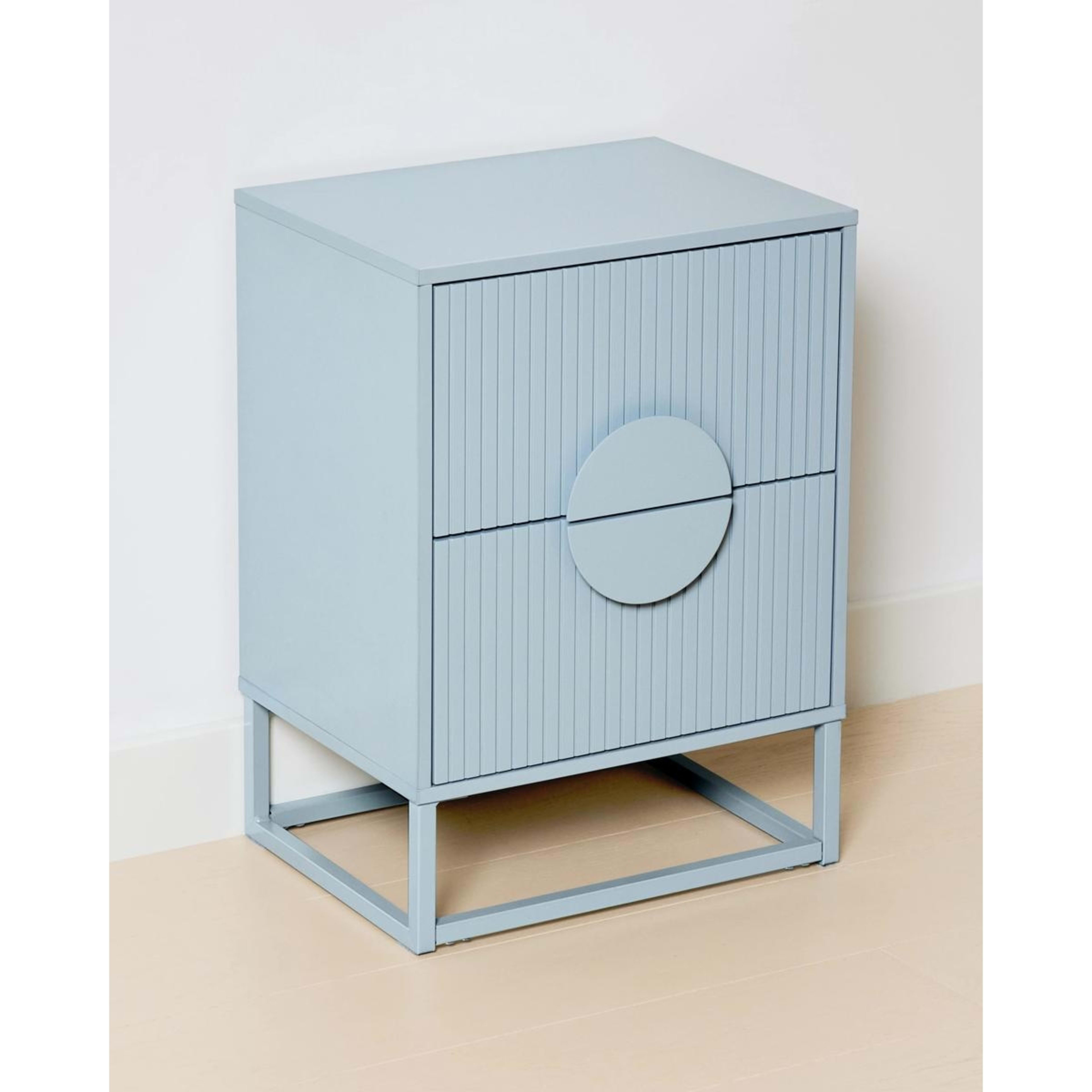 2 Stevie 2 Drawer Bedside Table - Blue, 2 of 7