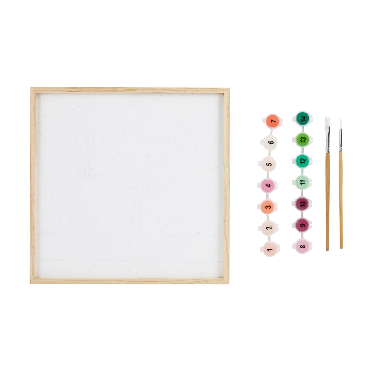 Paint By Numbers Framed Canvas DIY Art Kit - Kmart