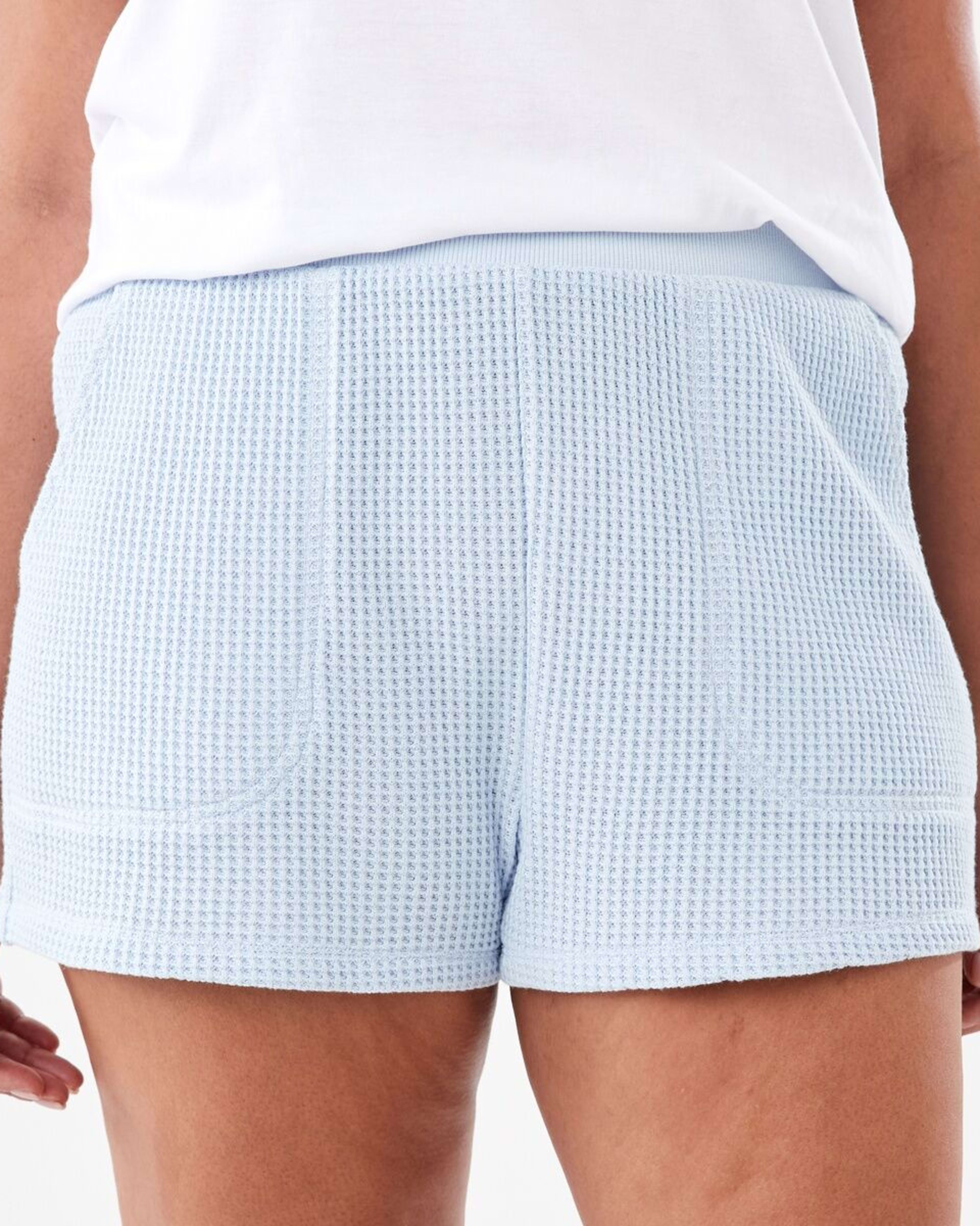 1 Waffle Leisure Shorts Blu Skyway, 1 of 6
