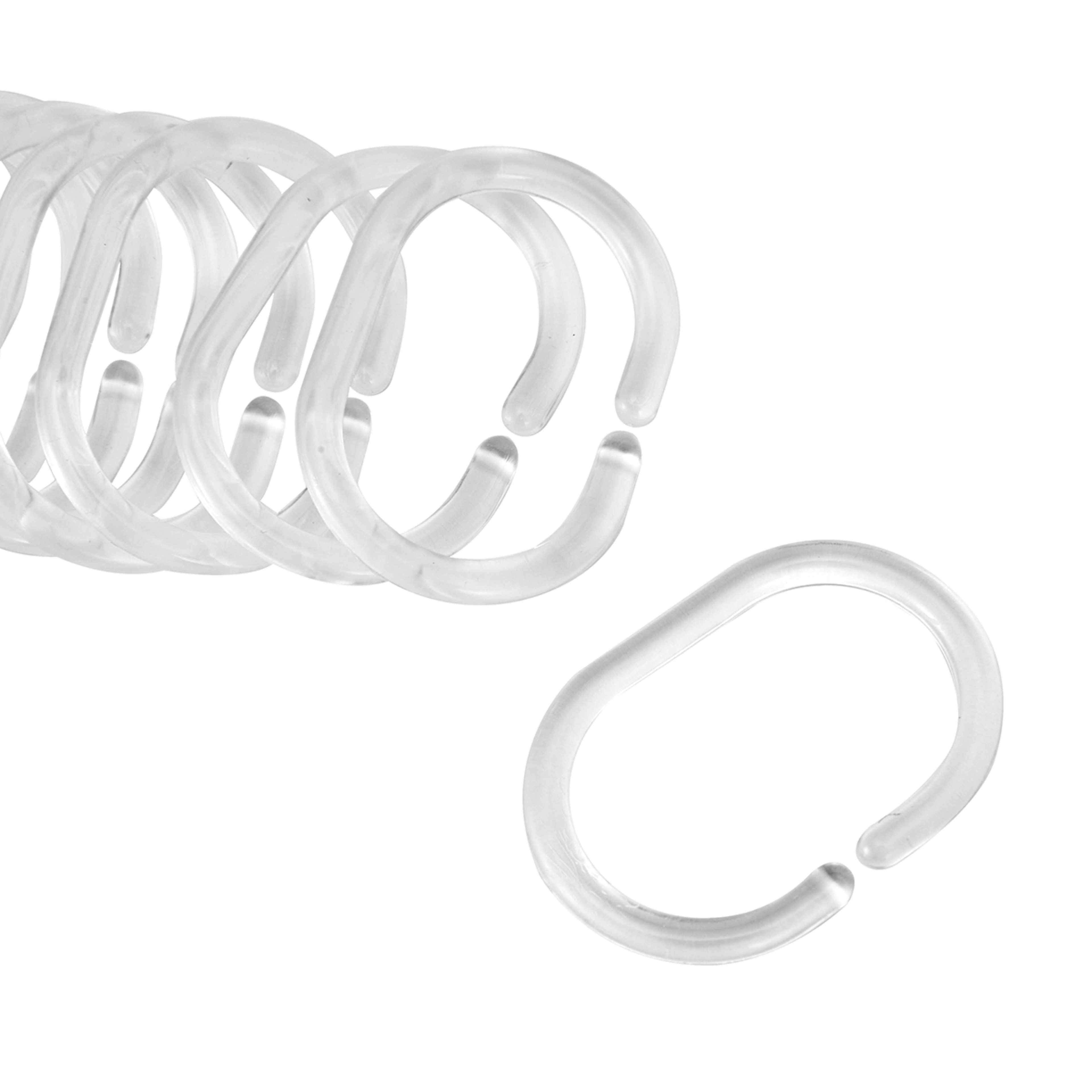 Clear Shower Curtain Rings - Pack of 12 - Kmart