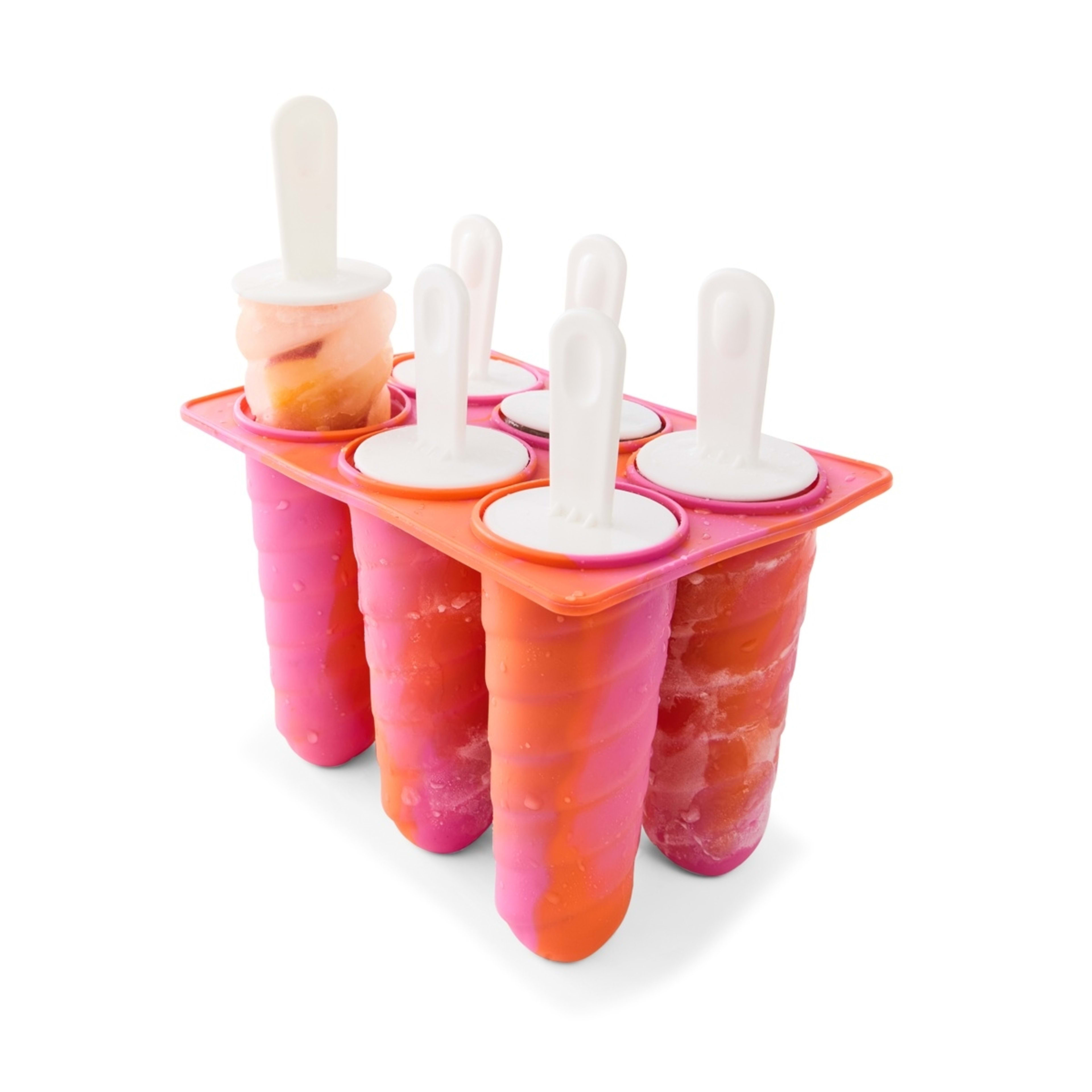 1 6 Pack Icy Pole Maker - Pink and Orange