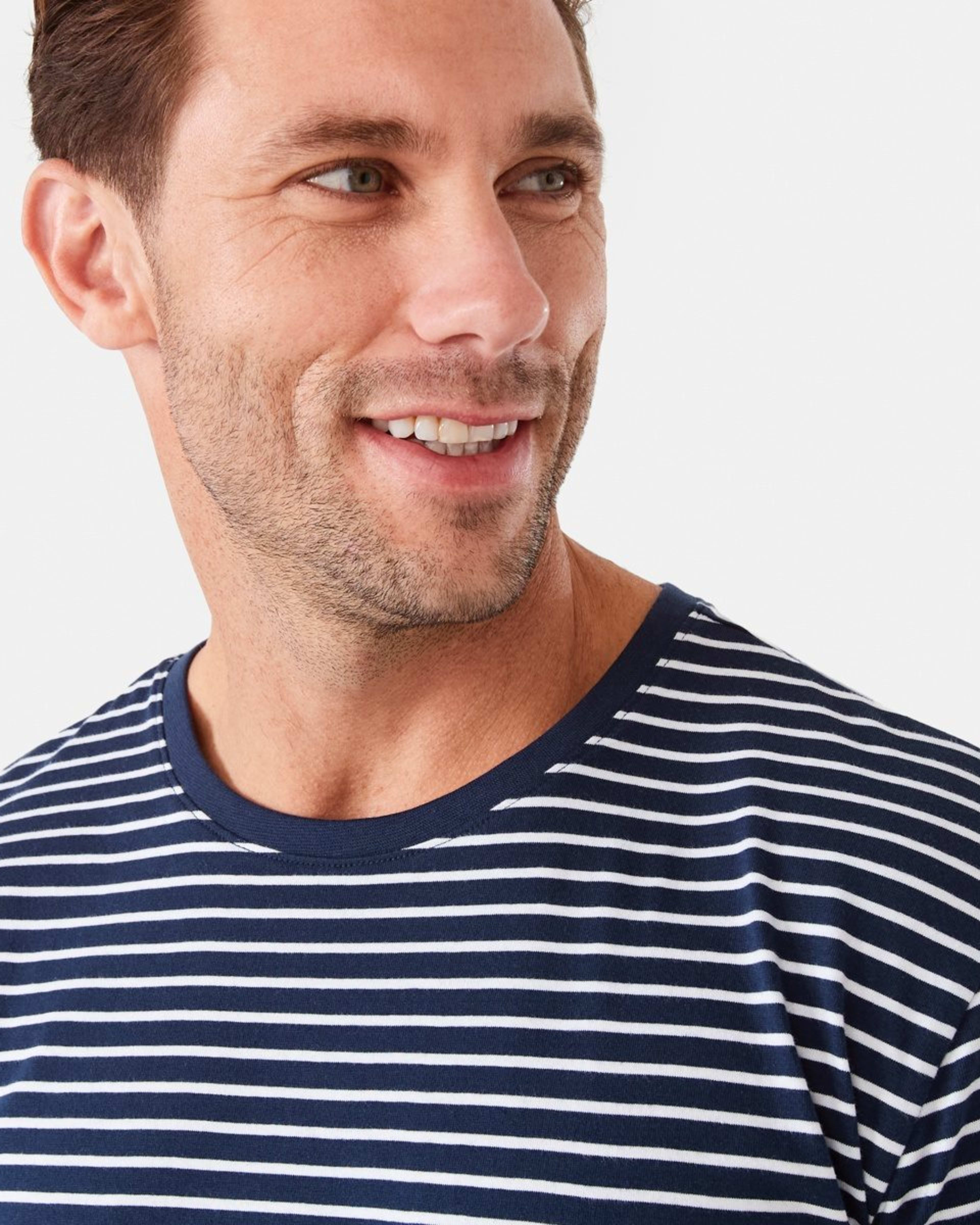 4 Australian Grown Cotton Stripe T-Shirt Nvy Strp, 4 of 6