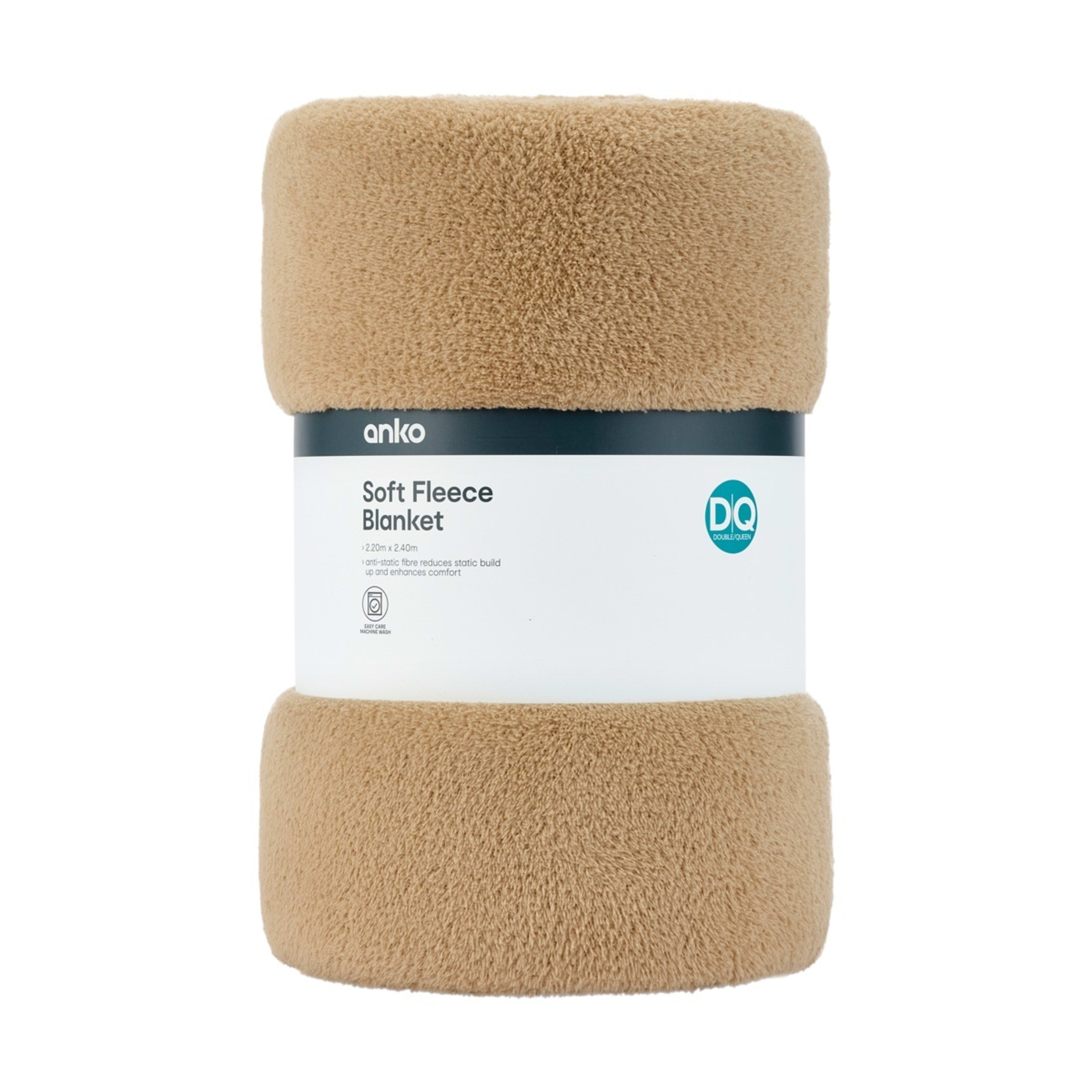 7 Soft Fleece Blanket - Double/Queen Bed, Natural, 7 of 8