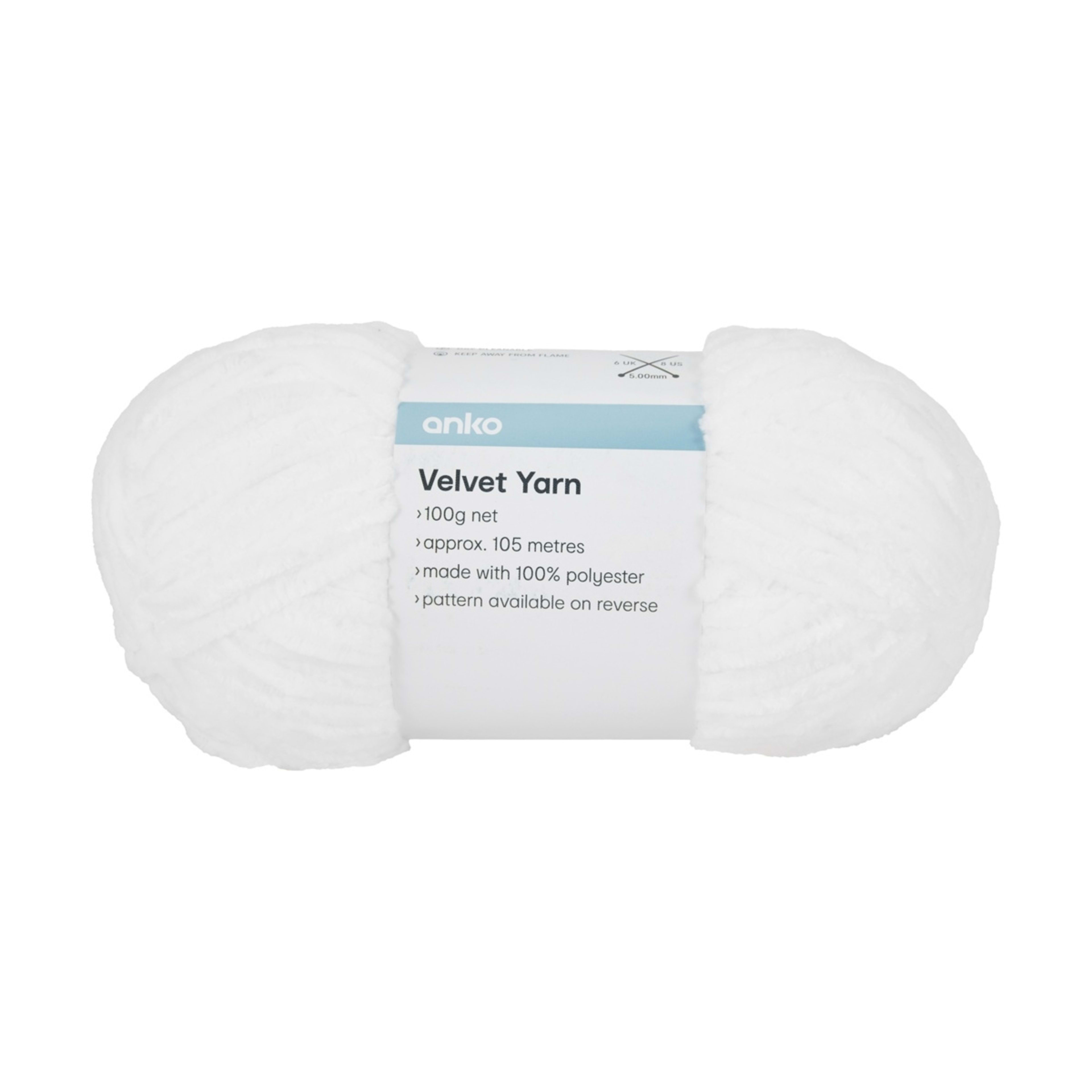 1 Velvet Yarn - White