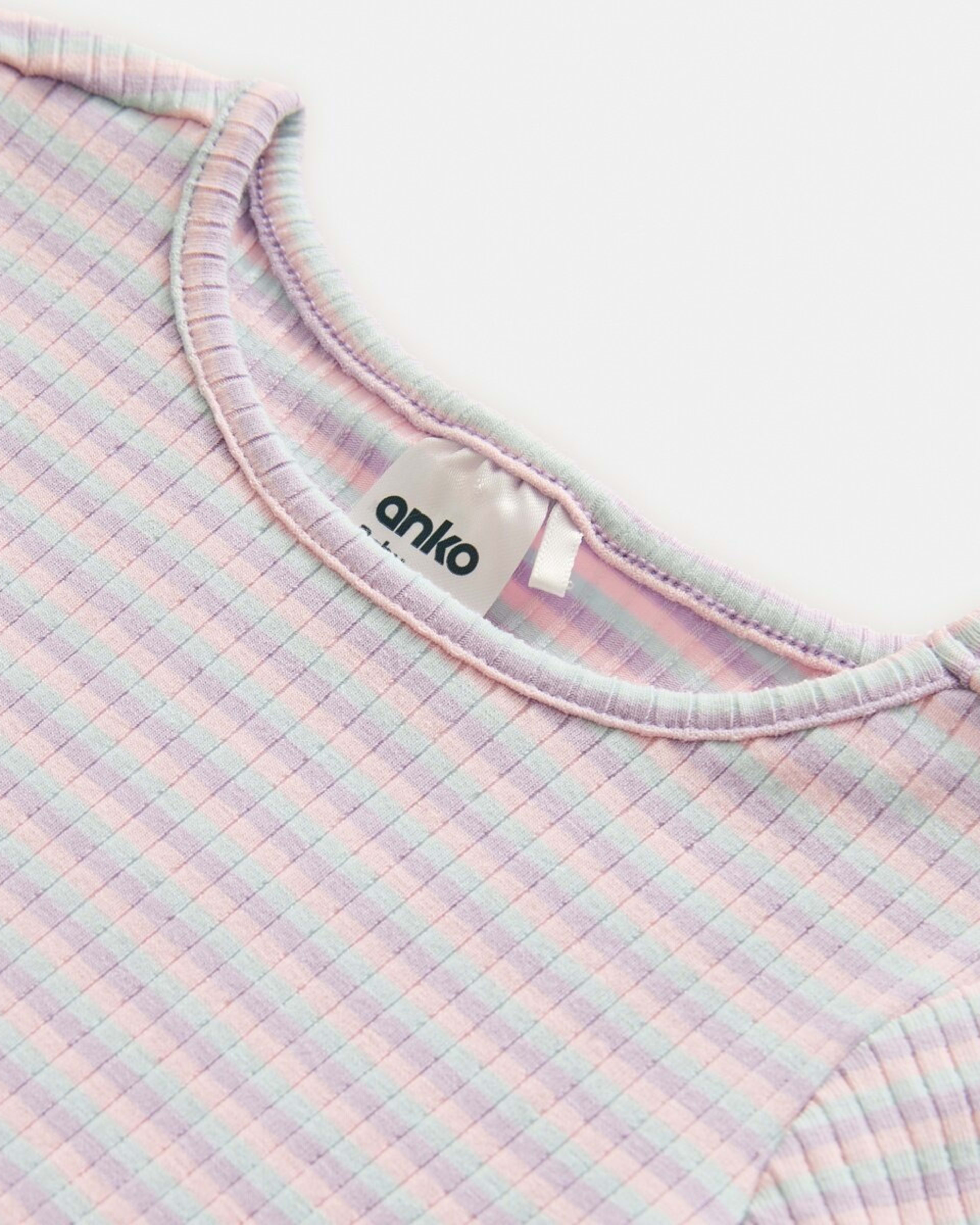 8 3 Pack Long Sleeve Rib T-shirts Purple Stripe Multi Pack, 8 of 8