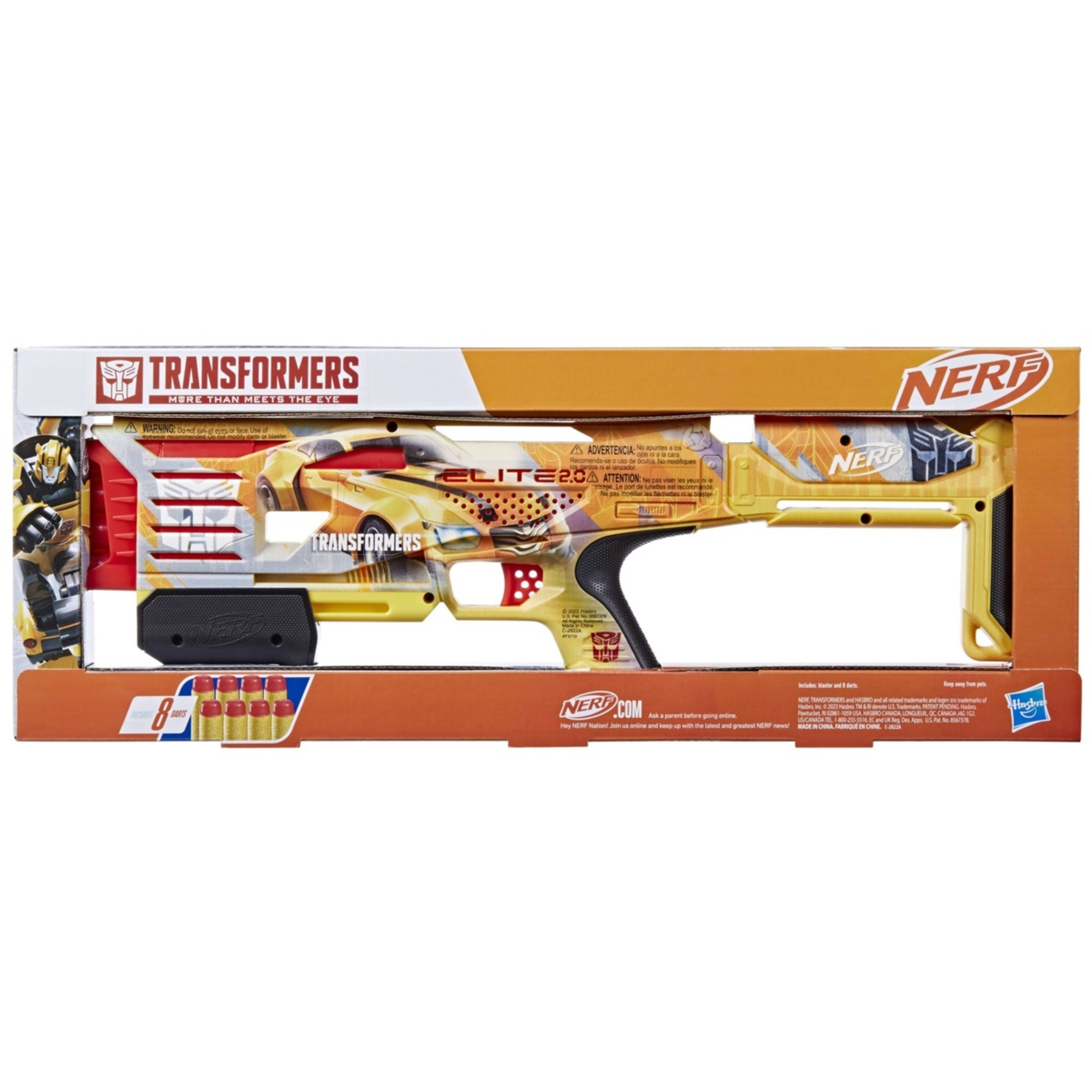 NERF Transformers Elite 2.0 Bumblebee Dart Blaster Kmart