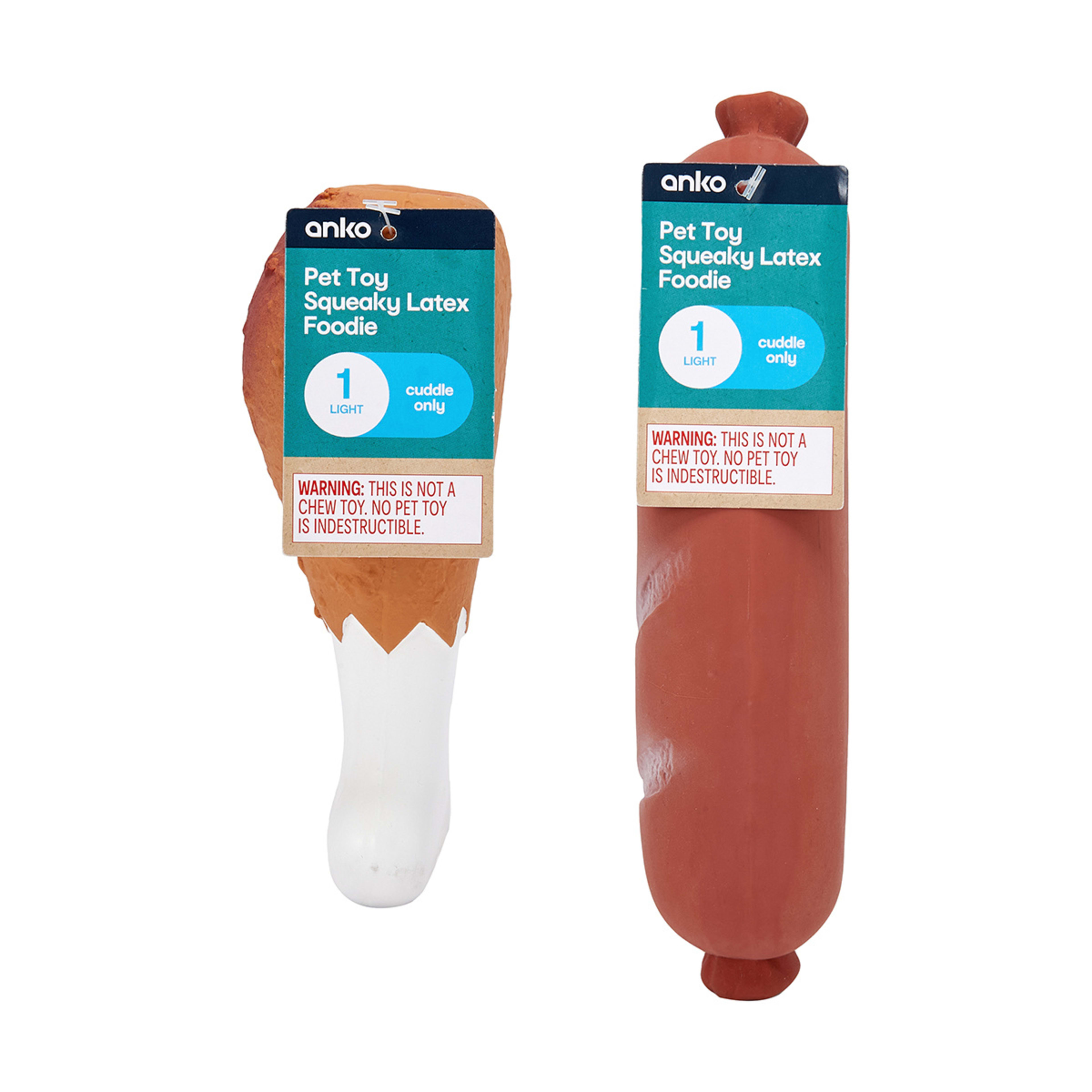 Pet Toy Squeaky Latex Foodie Assorted Kmart NZ