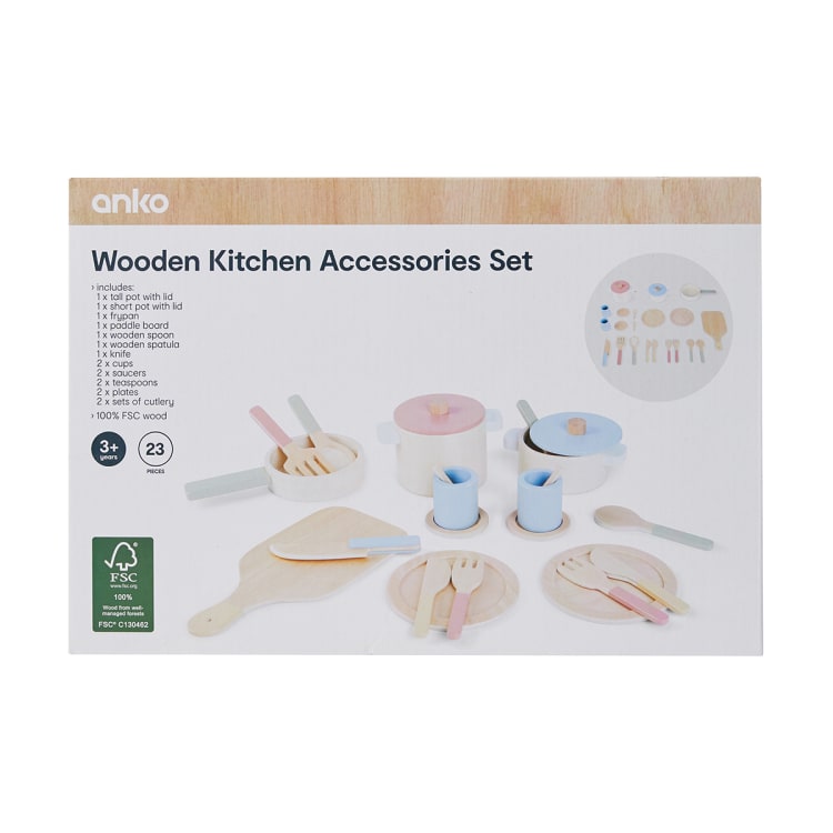 Wooden Kitchen Accessories Set Kmart