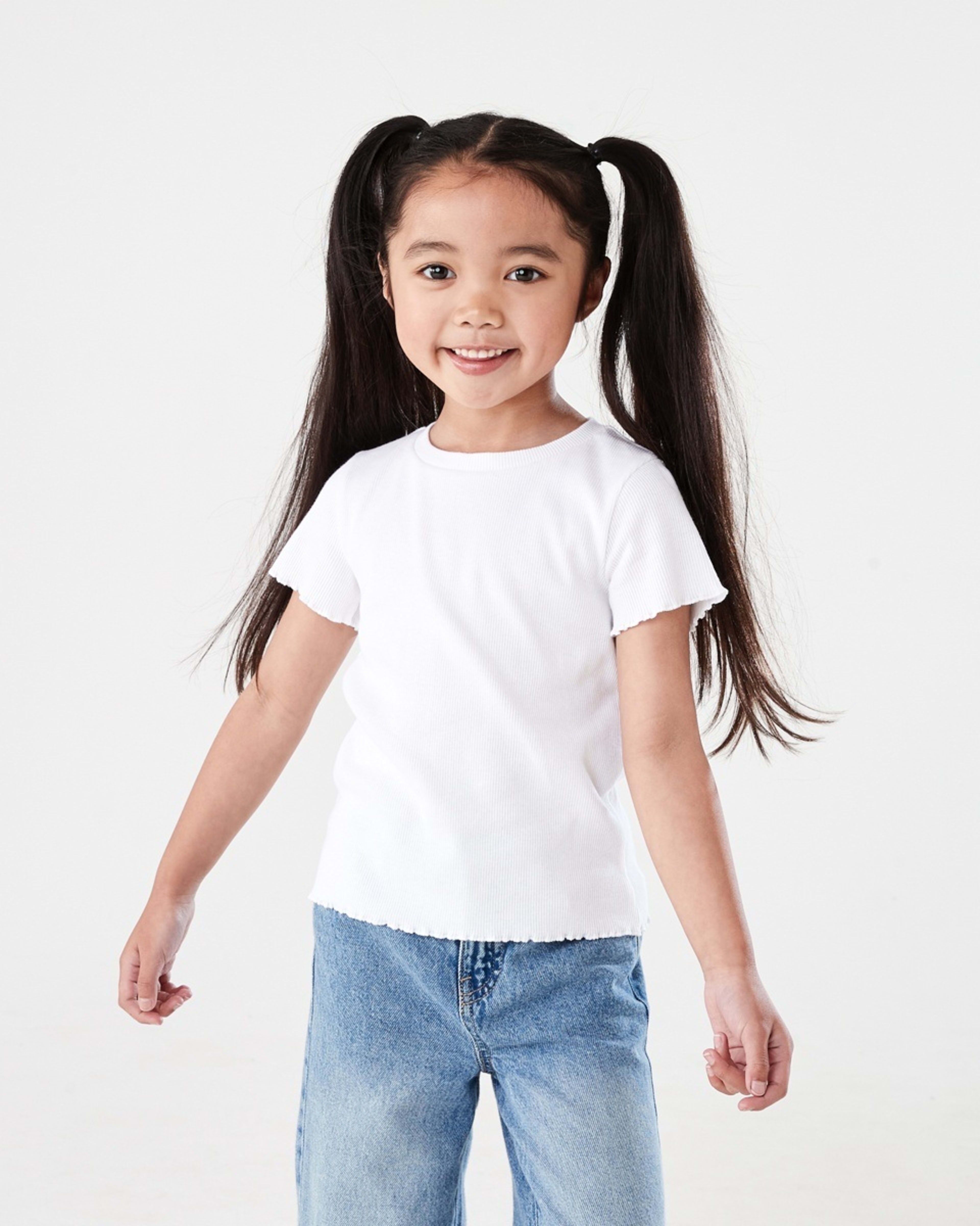 1 Short Sleeve Rib T-shirt WHITE, 1 of 7