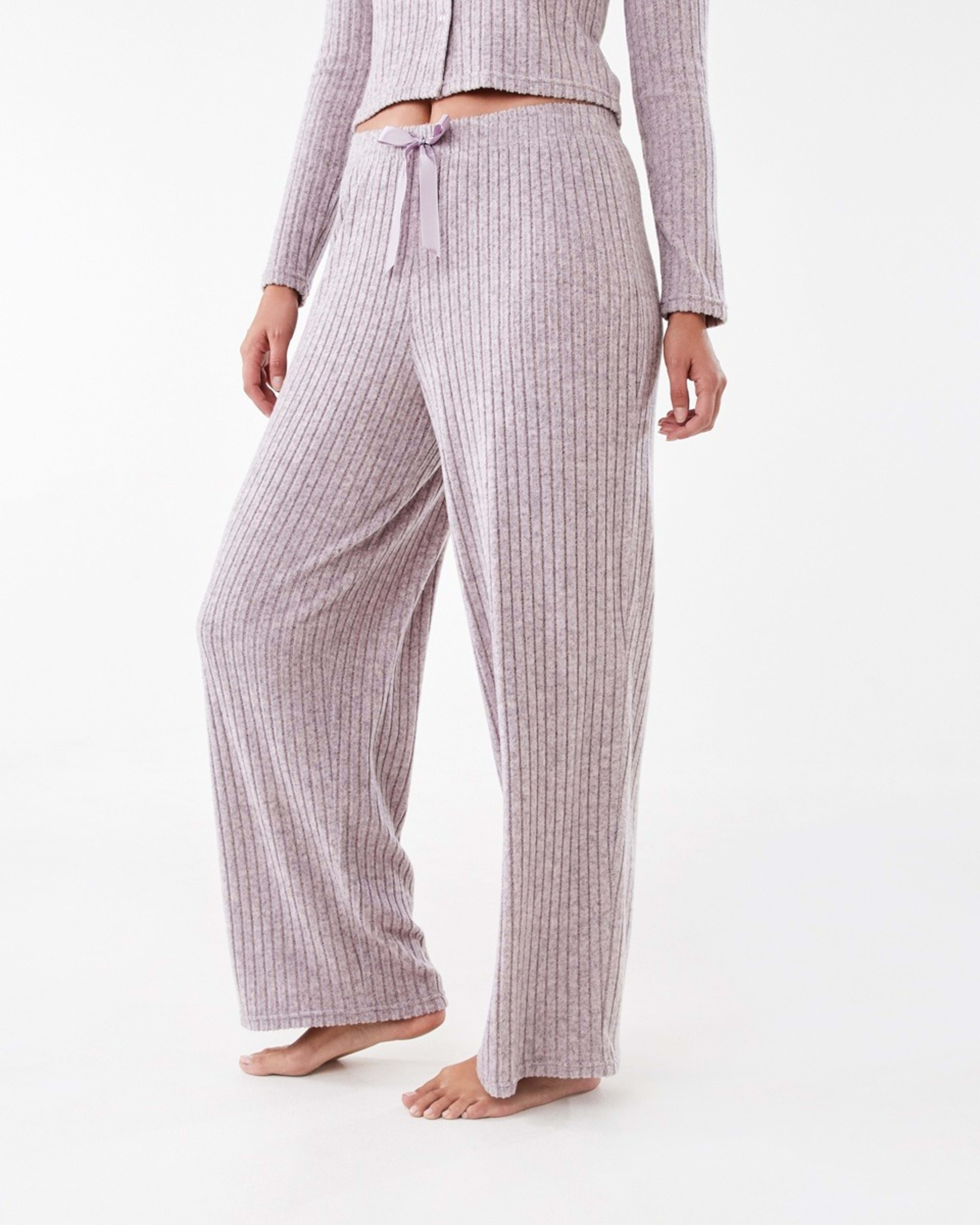 2 Brushed Rib Lounge Pants Plum Mrle, 2 of 5