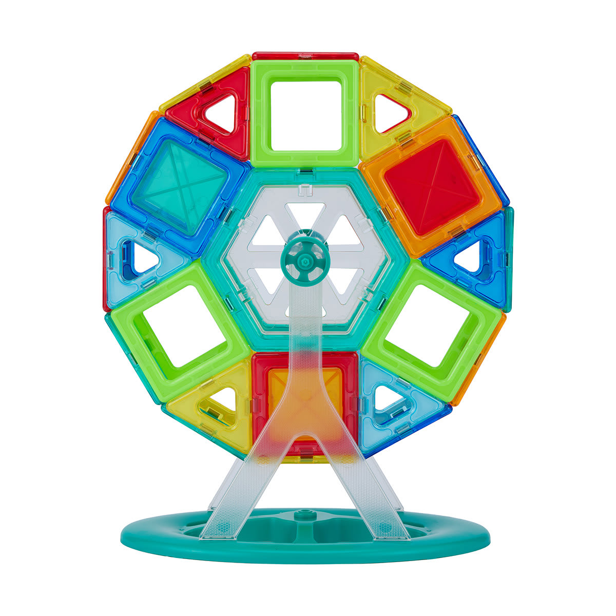 57 Piece Magnetic Tiles Ferris Wheel Set - Kmart