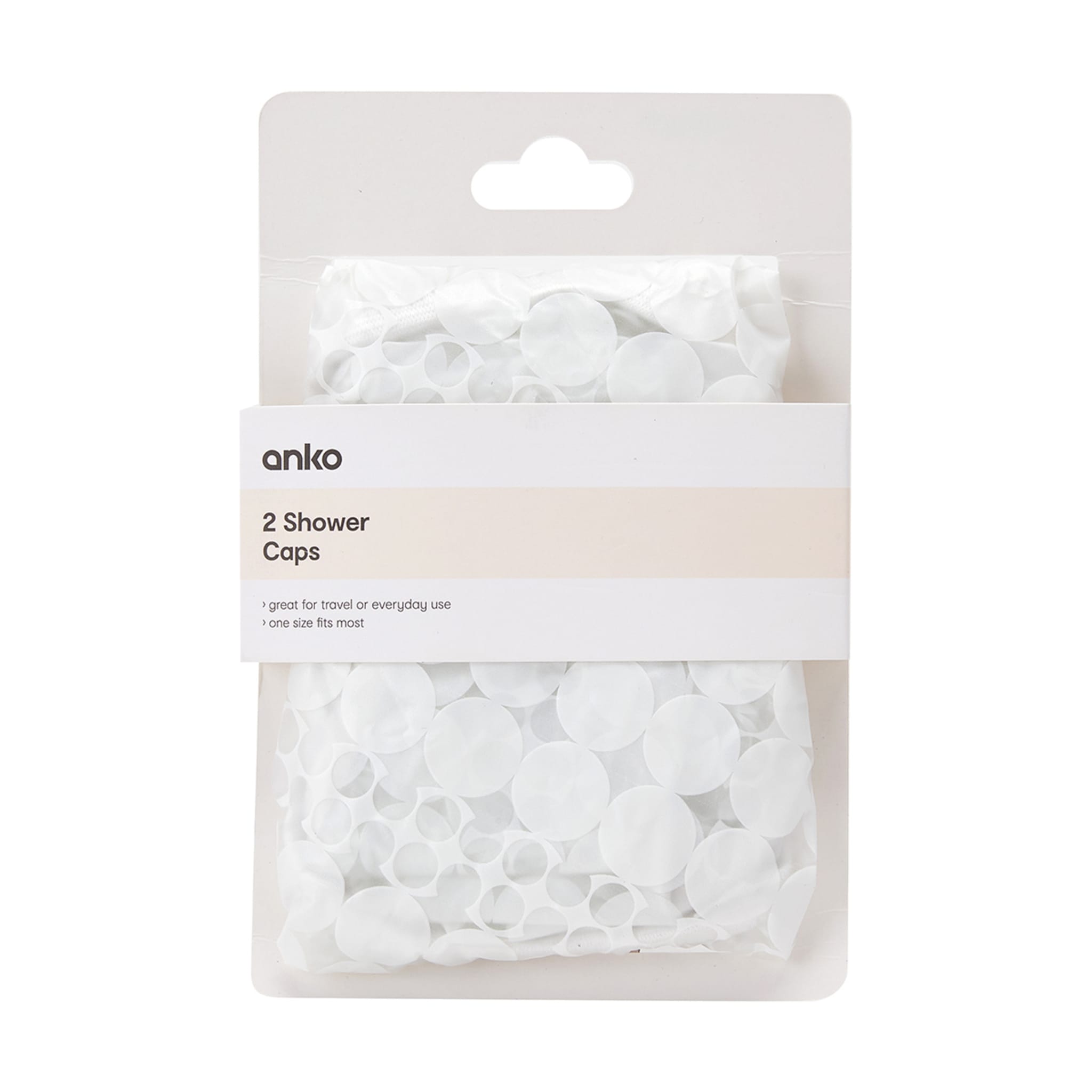 2 Pack White Shower Caps Kmart