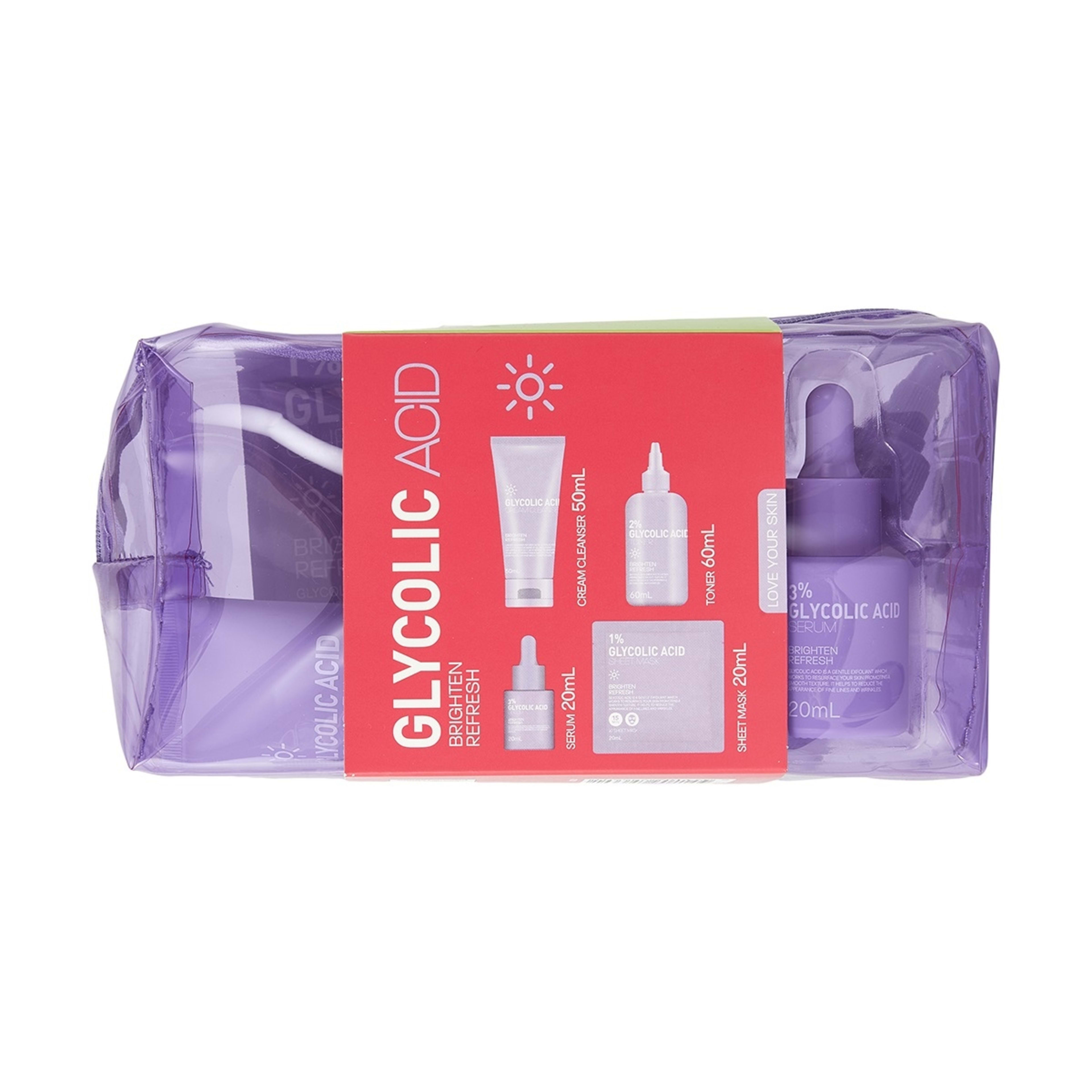 1 4 Piece Brighten and Refresh Set - Glycolic Acid