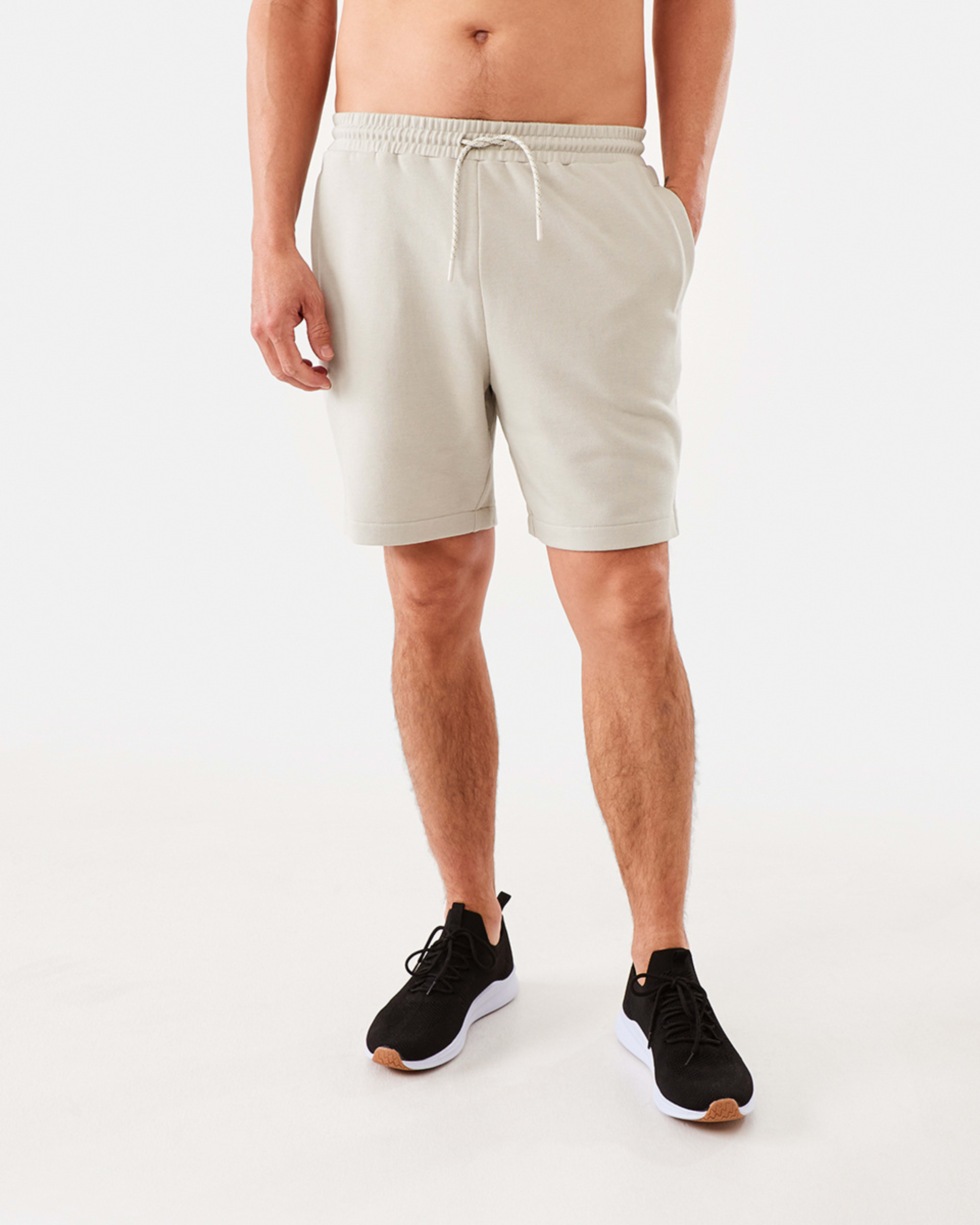 7 Active Mens Terry Shorts Sil Beige, 7 of 7