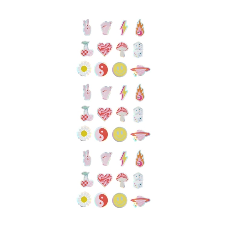 36 Piece Stickers Holographic Kmart NZ