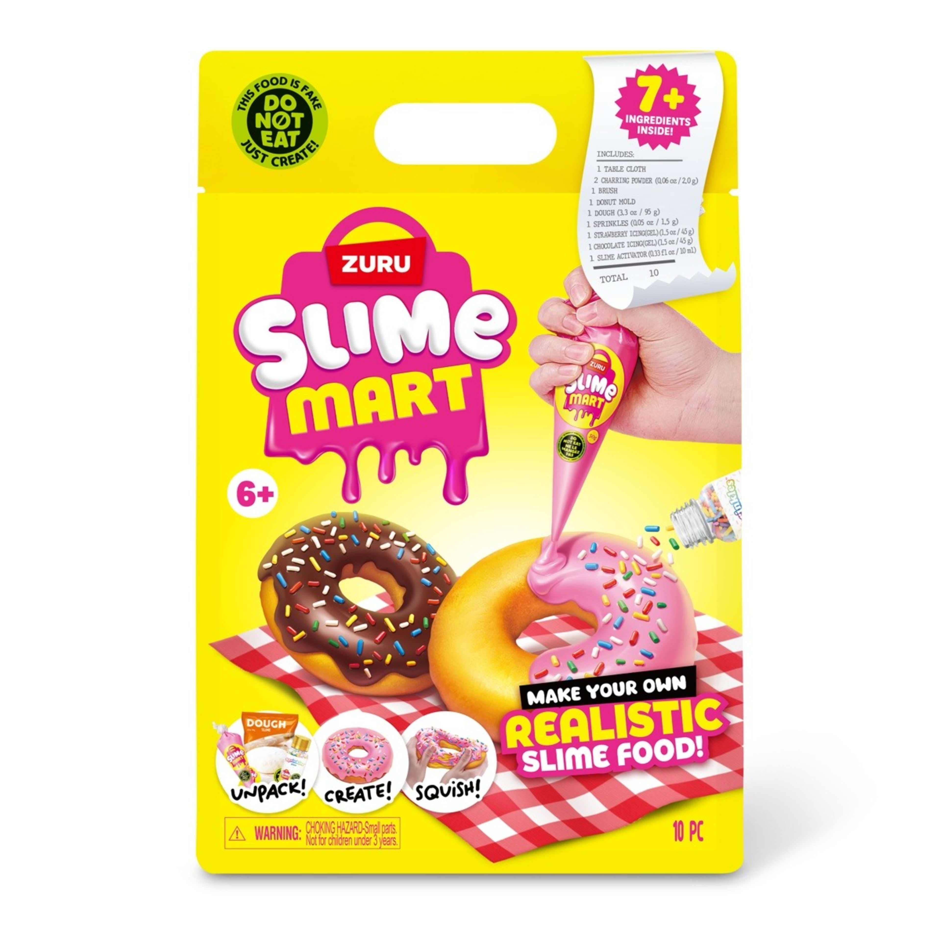 1 10 Piece Zuru Slime Mart Make Your Own Realistic Slime Food Playset - Donut, 1 of 8