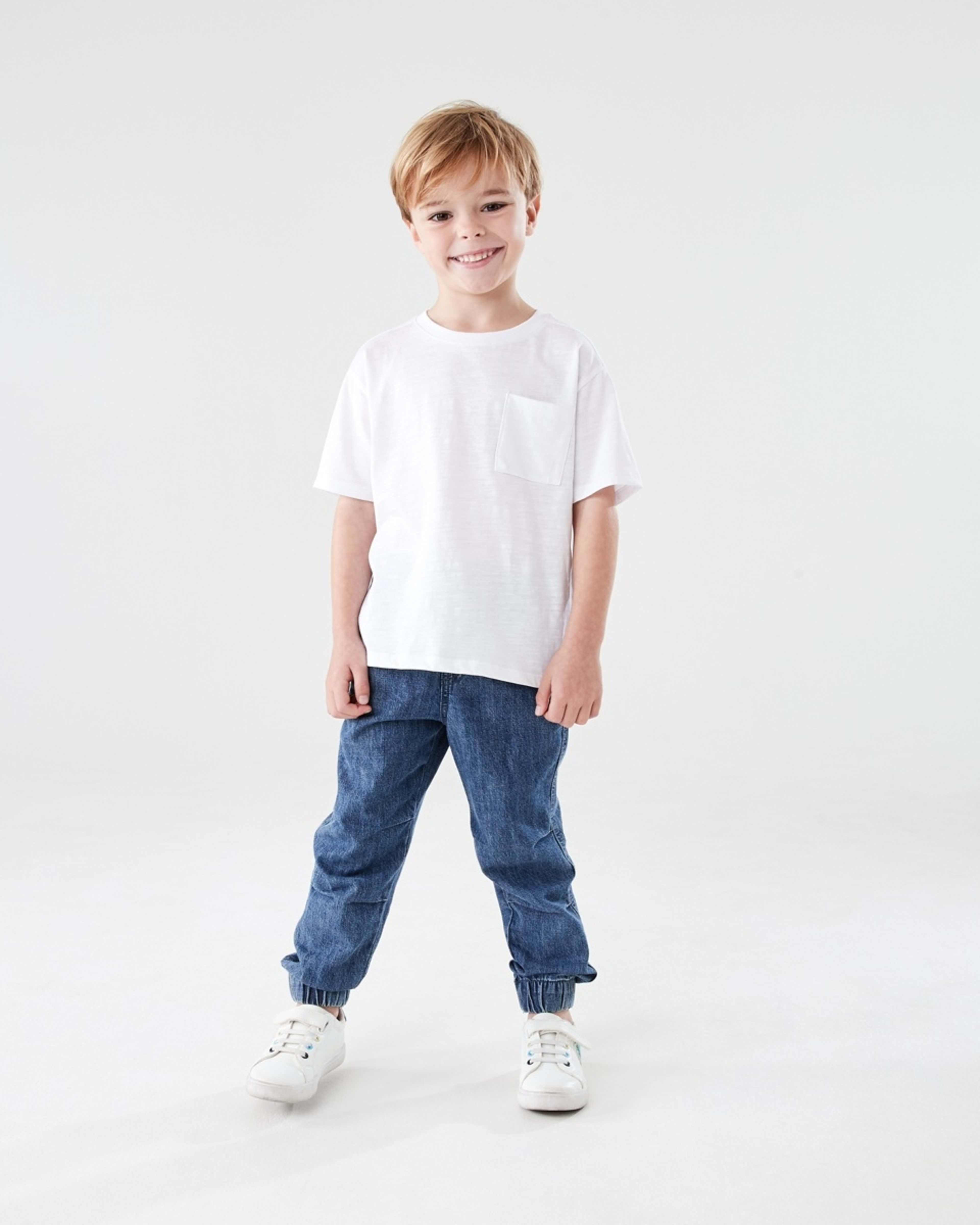 5 Plain Cotton T-shirt WHITE, 5 of 6