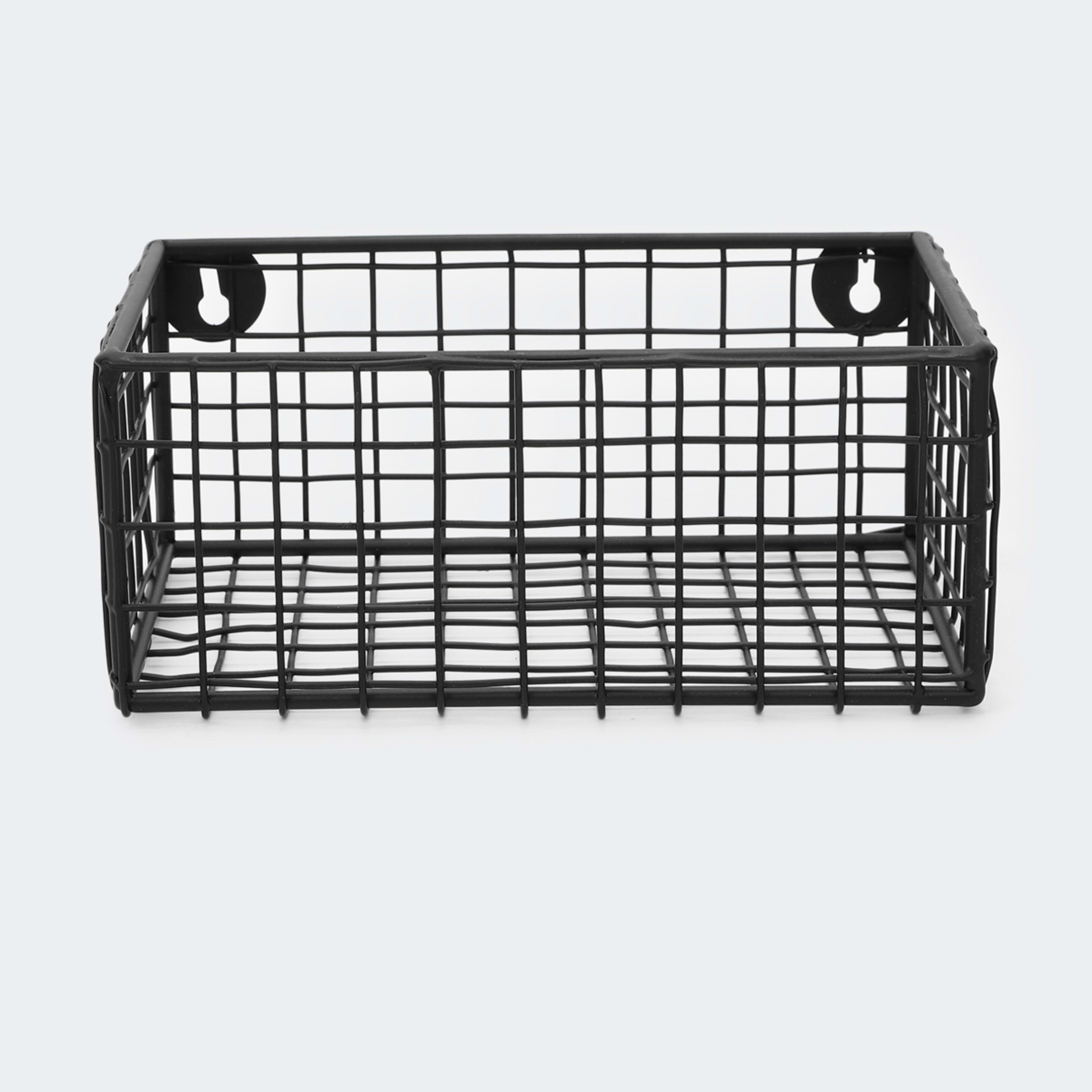 Set of 3 Metal Shelf Baskets Black Kmart