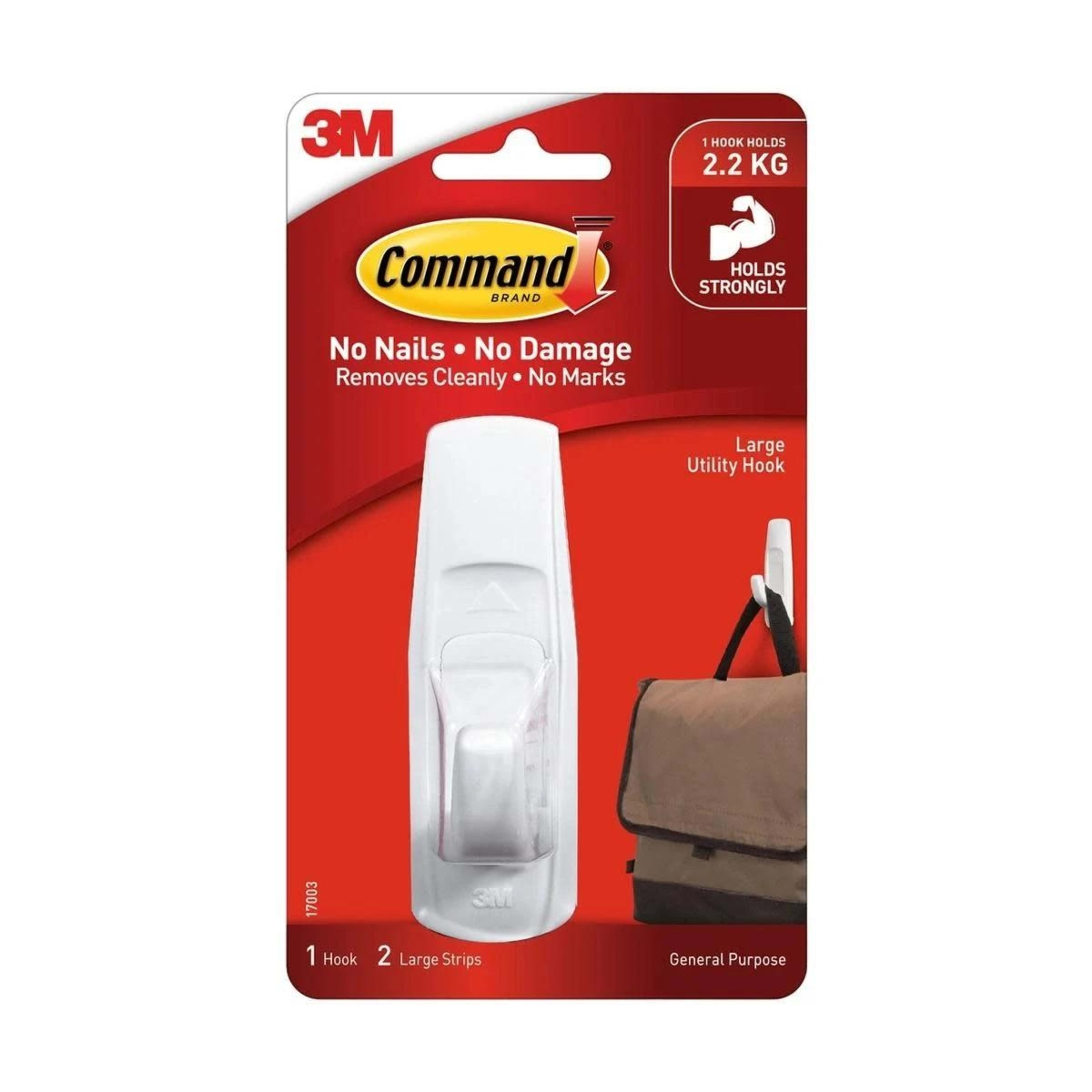 1 3M Command White Hook - Large, 1 of 5