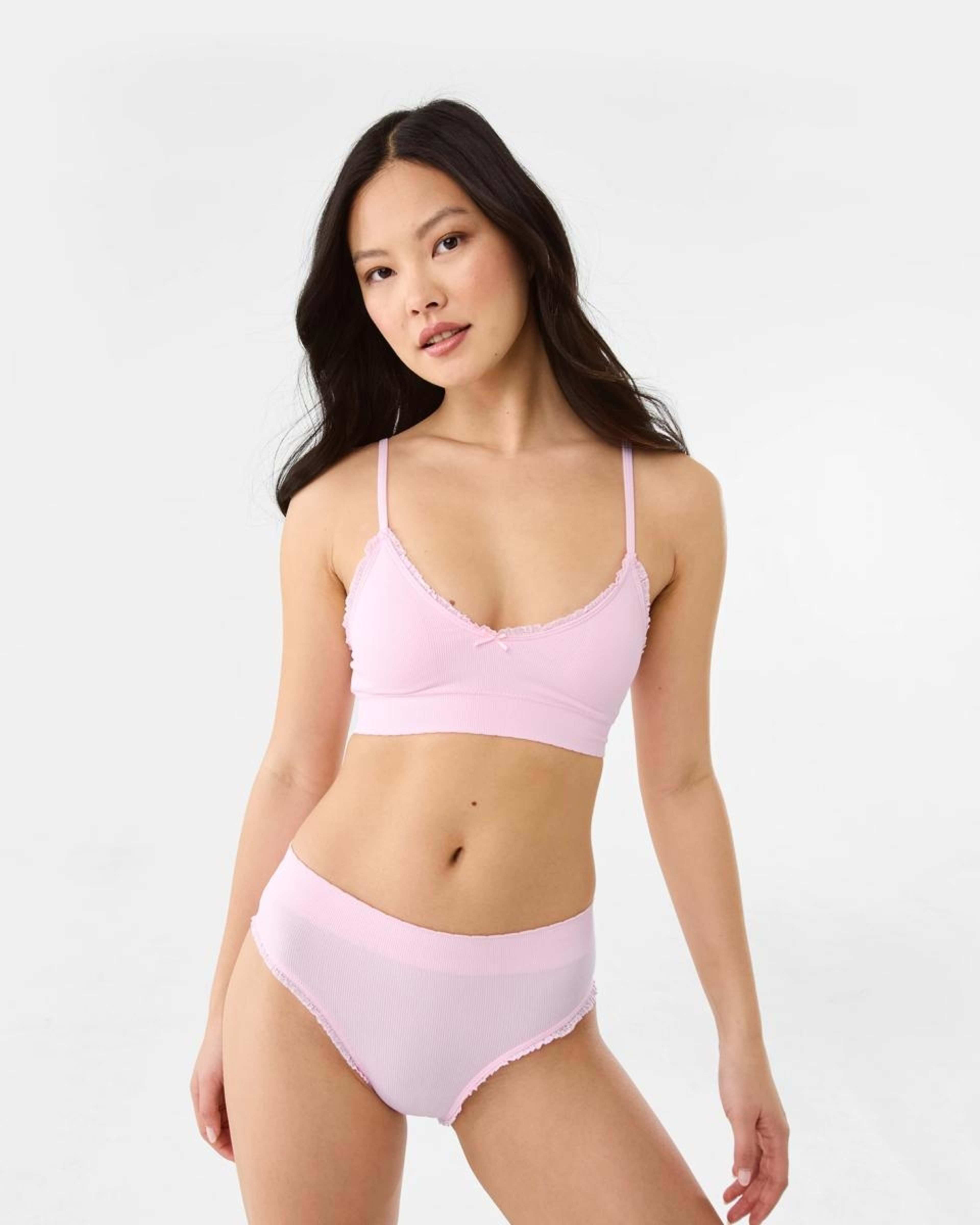 7 3 Pack Seamfree Rib Bikini Briefs BERRY, WHITE, PINK LADY, 7 of 8