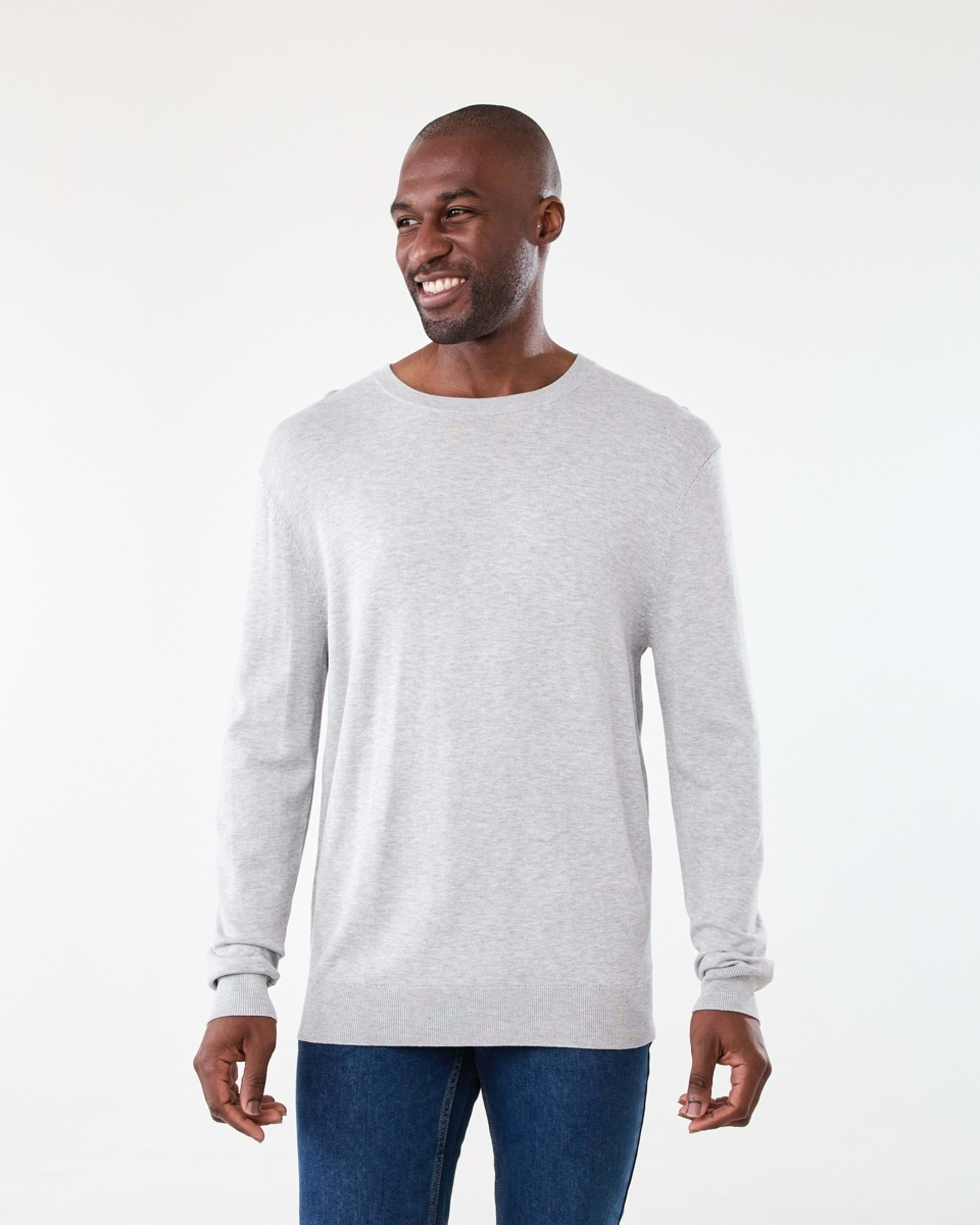 1 Core Crew Neck Knit Jumper Gry Marle