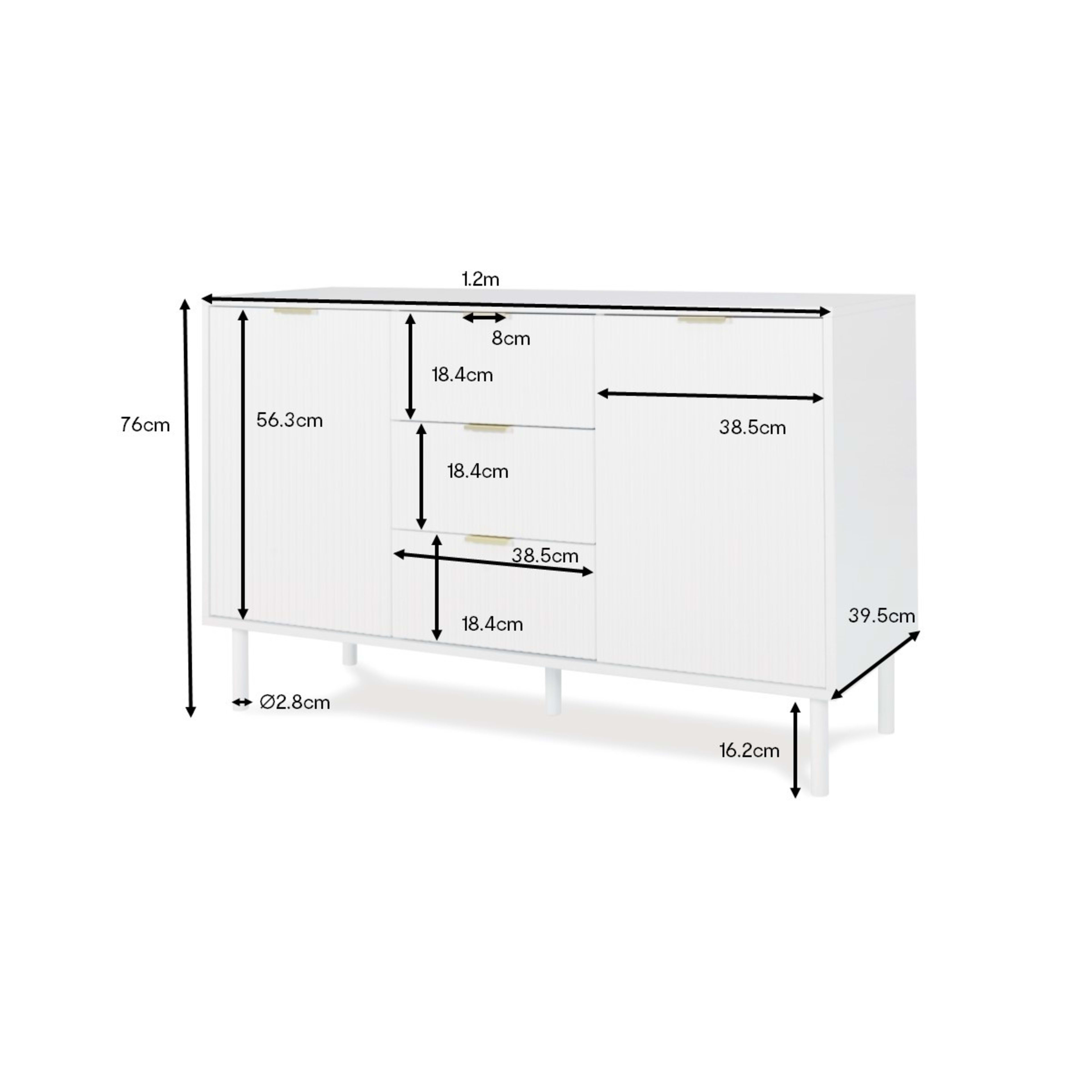 10 Alfie Sideboard with Adjustable Shelves, 10 of 10