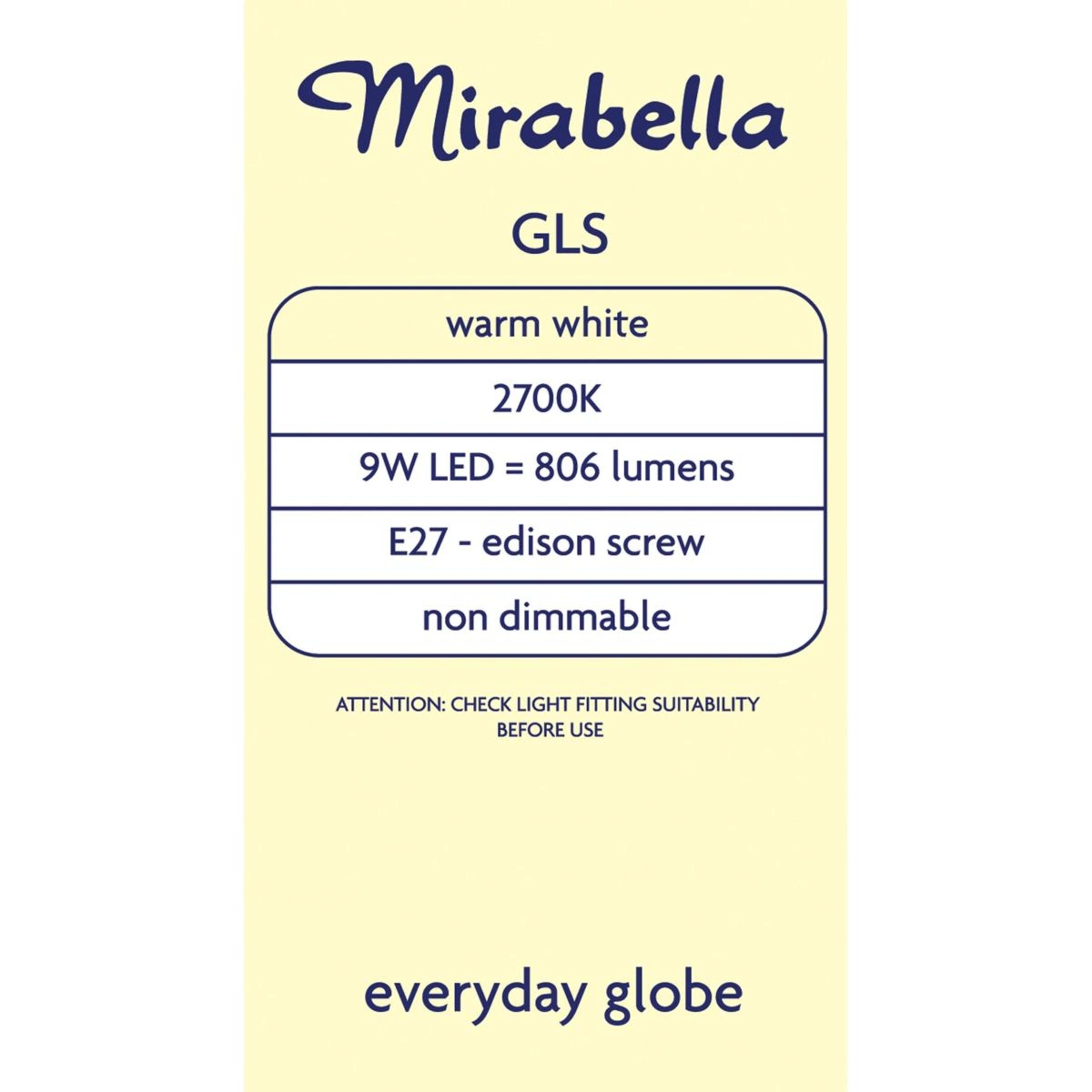 3 2 Pack I004005 Mirabella LED GLS ES 9W 806 Lumen - Warm White, 3 of 6