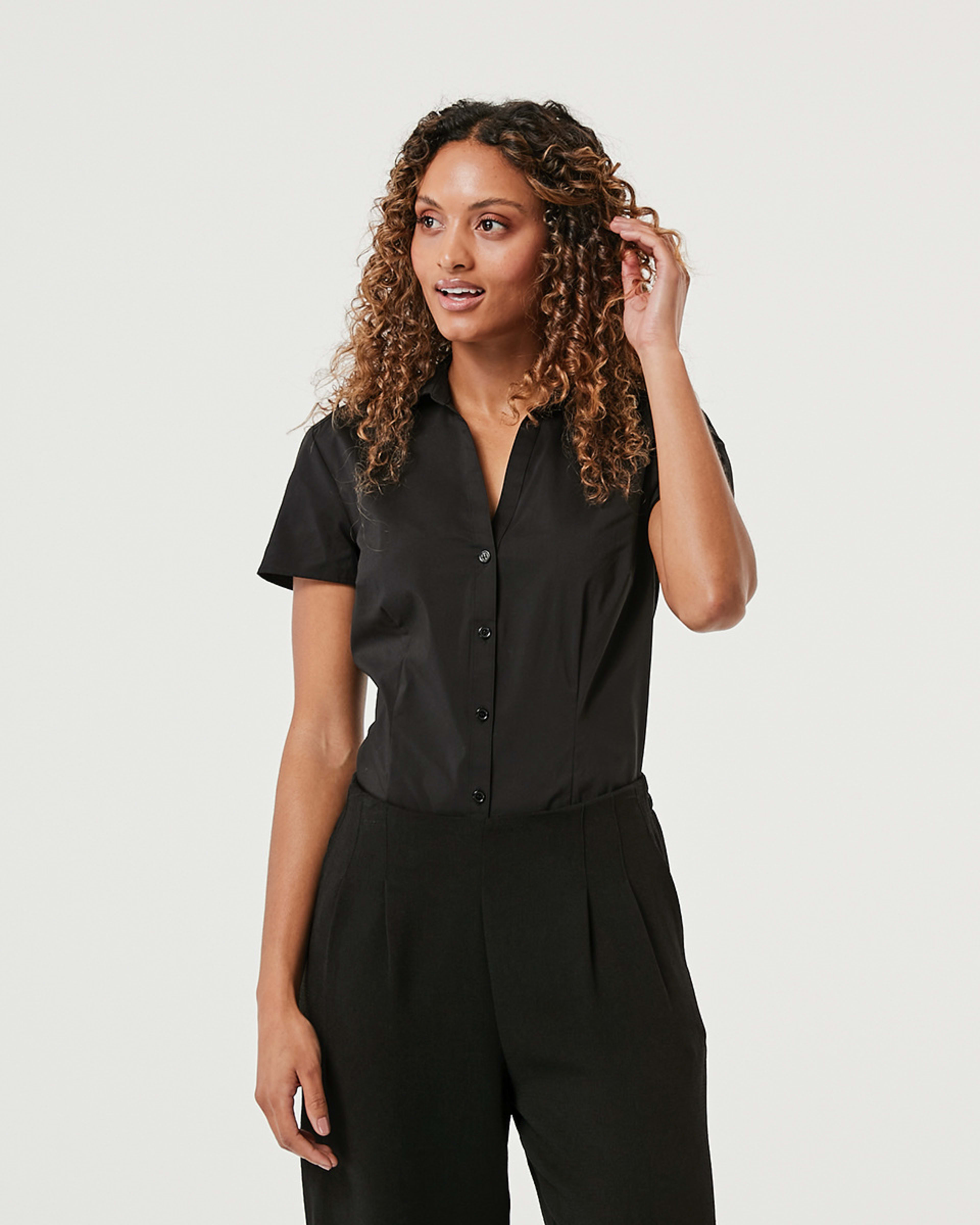 3 Short Sleeve Work Shirt Black, 3 of 8